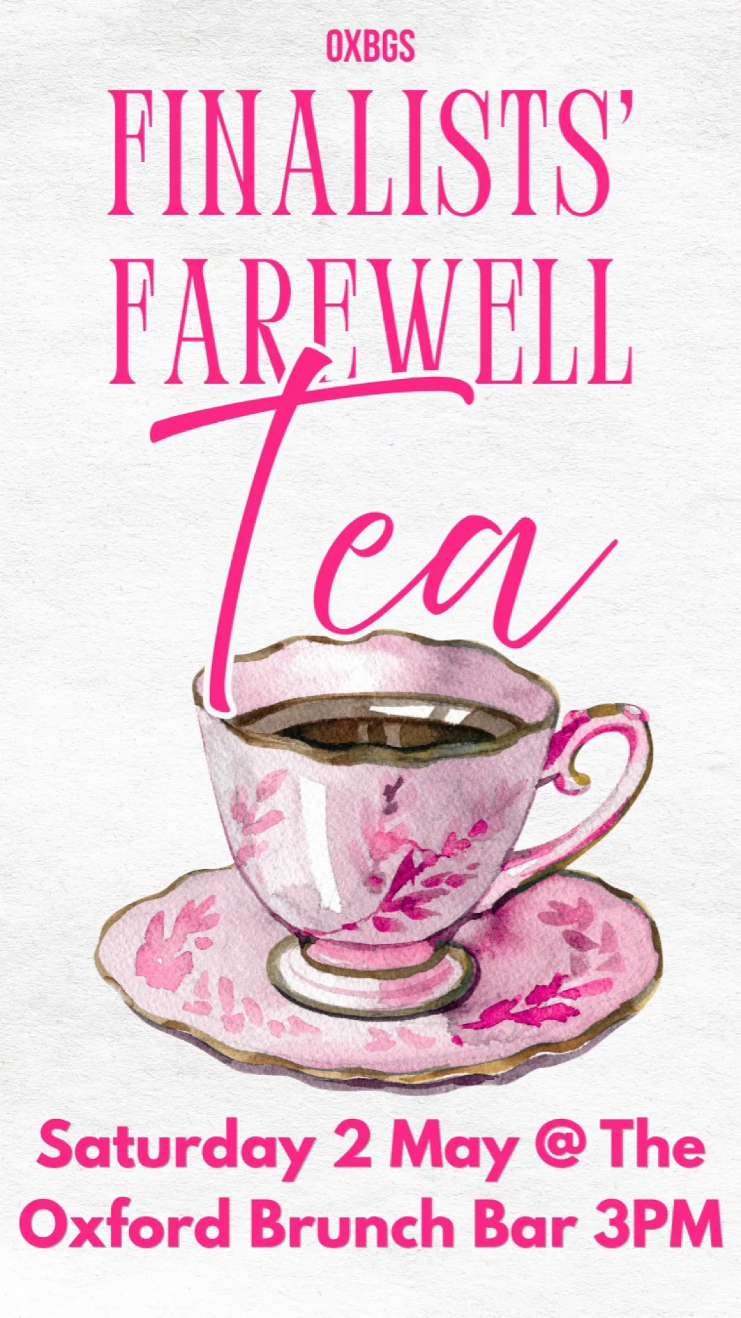 Finalists’ Farewell Tea