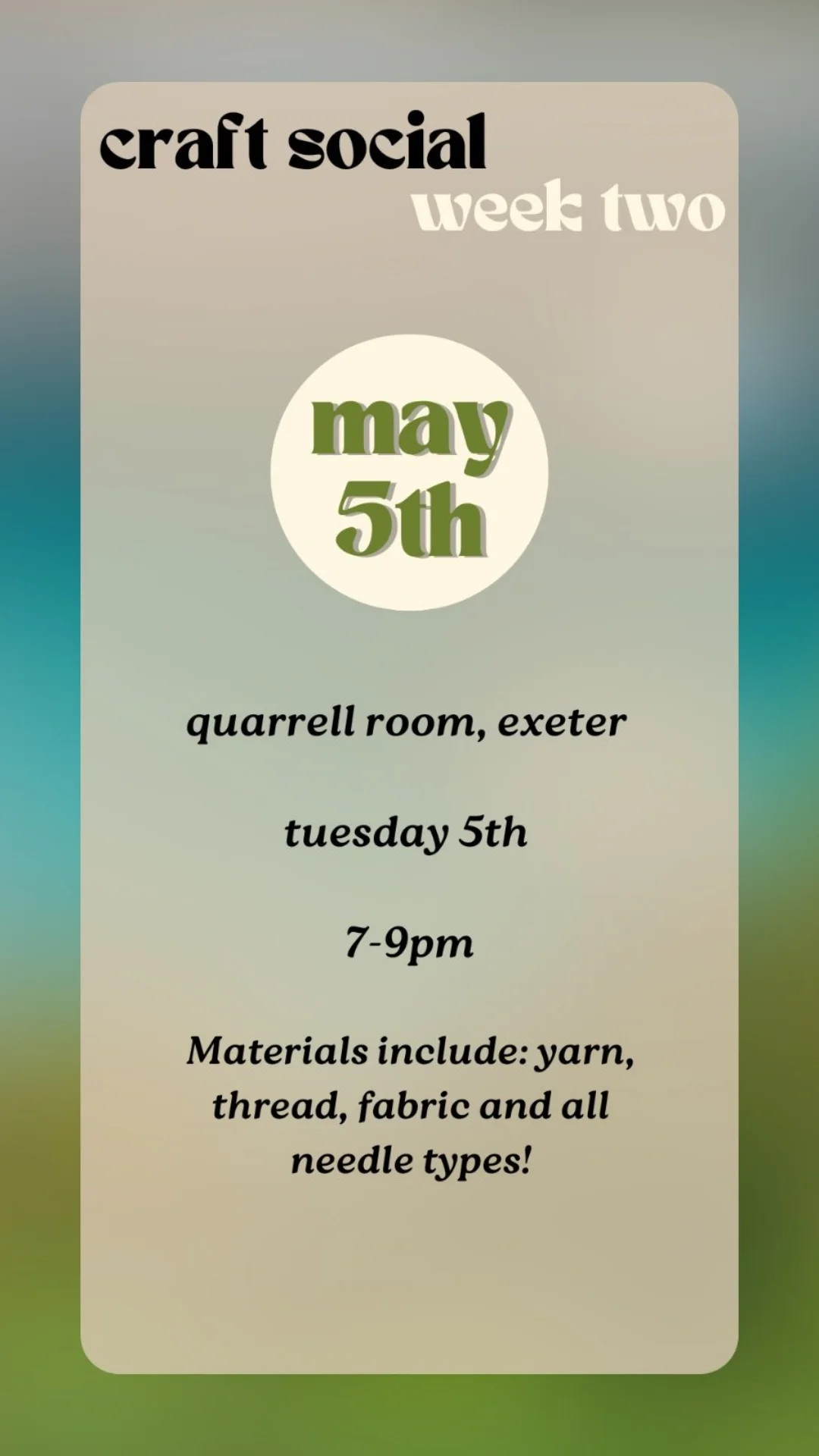 Week 2 Craft Social