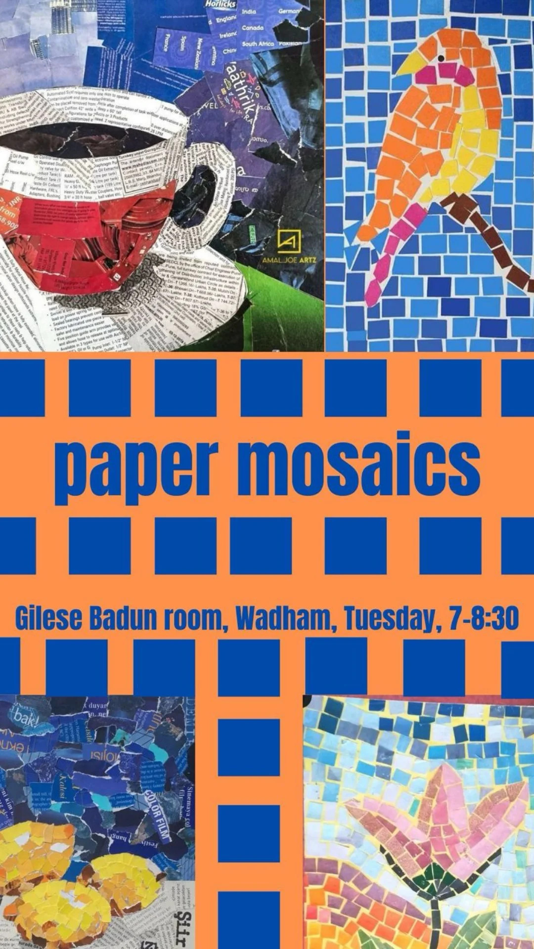 Paper mosaic making!