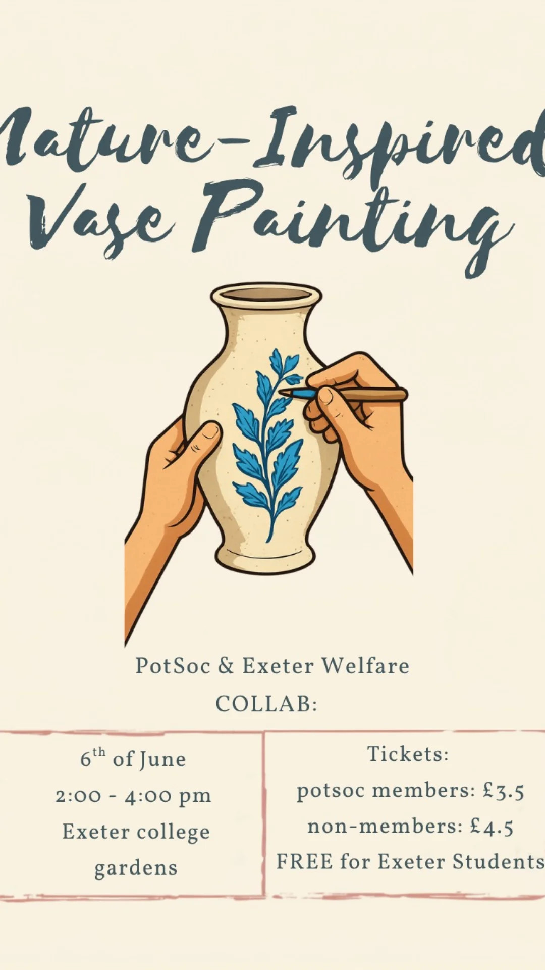 Nature-inspired Vase Painting