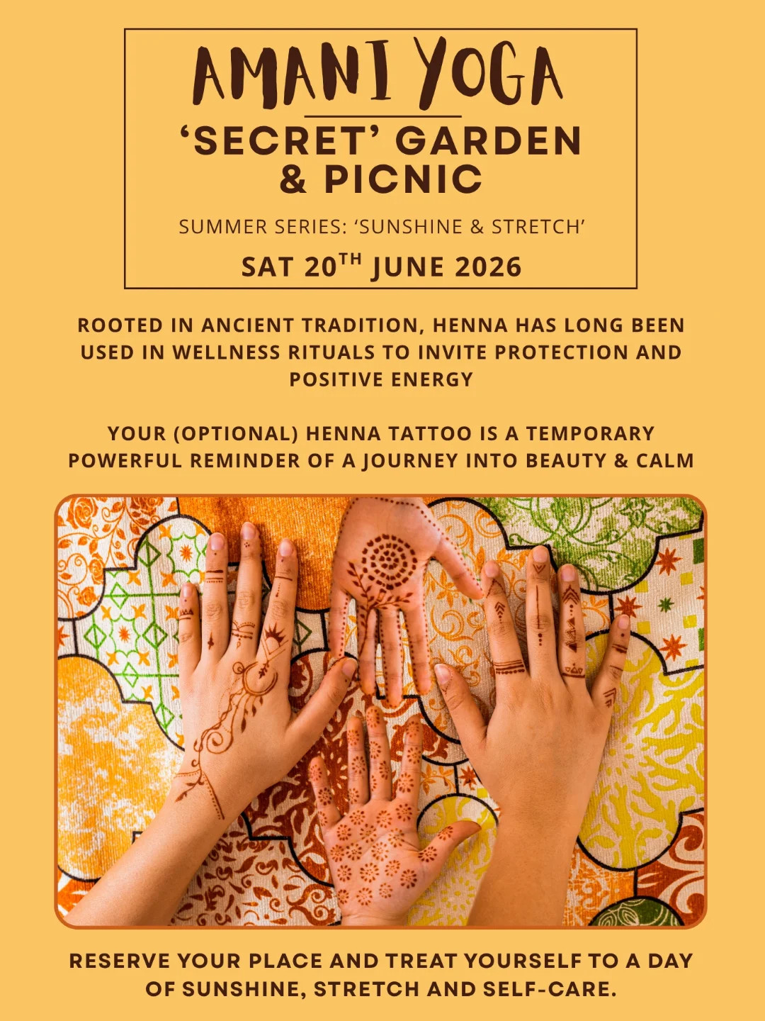 Amani Yoga 'Secret' Garden & Picnic