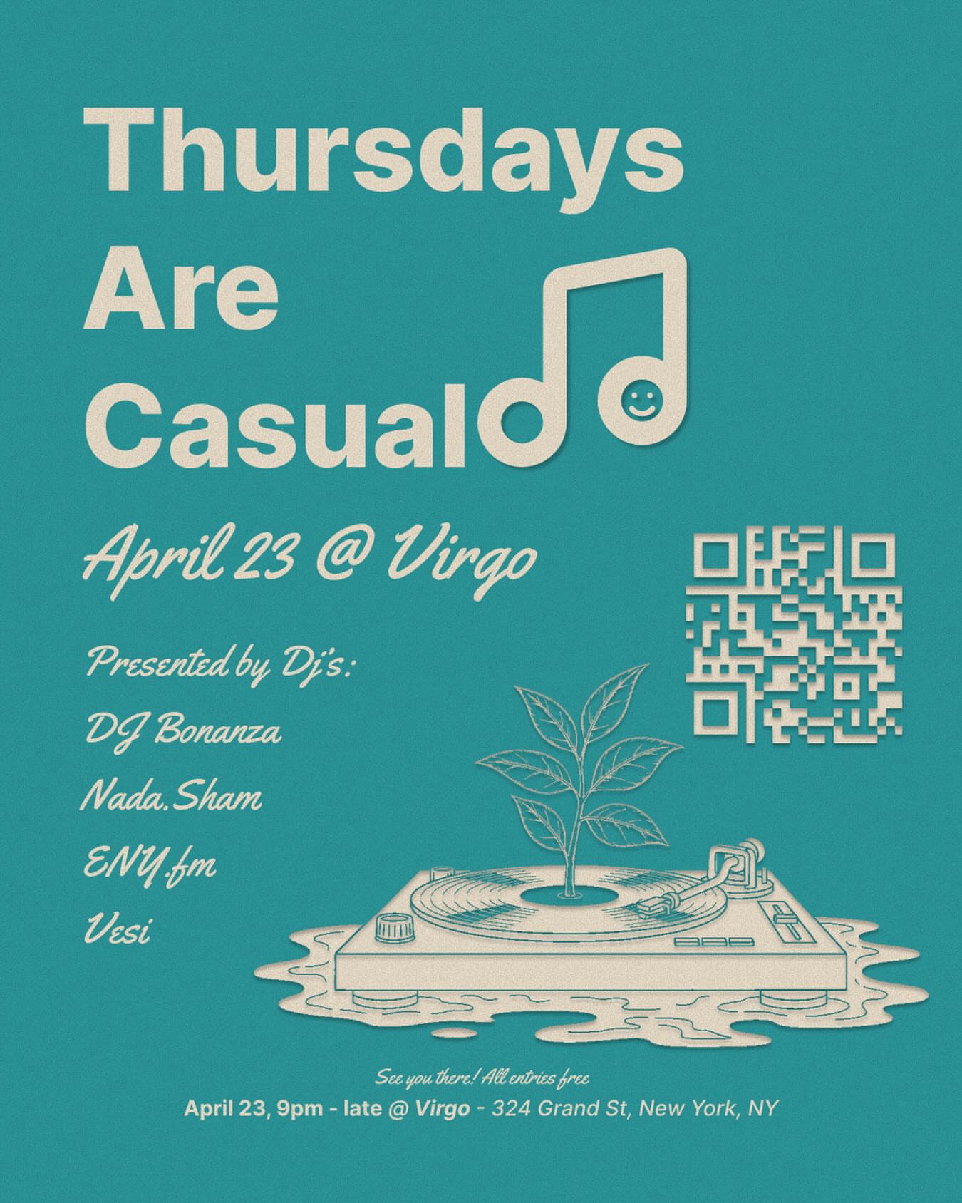 Thursdays Are Casual @ Virgo