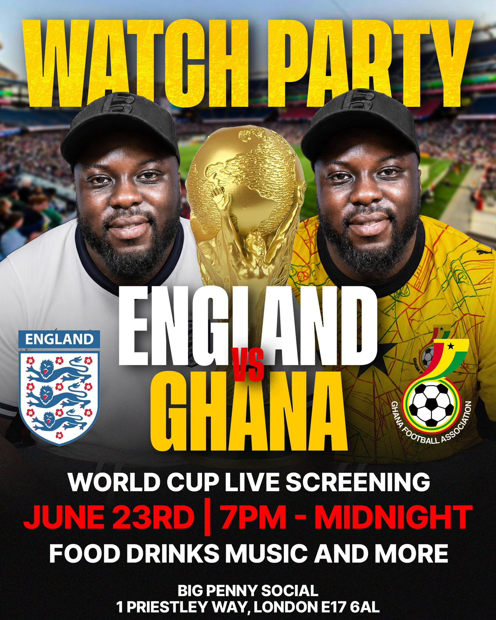 Ghana vs England World Cup Watch Party