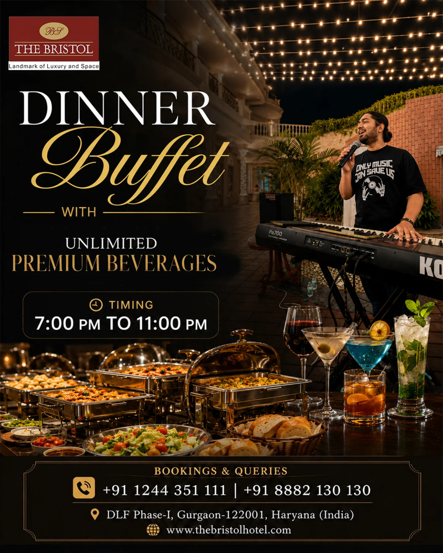Dinner Buffet with Unlimited Premium Beverages