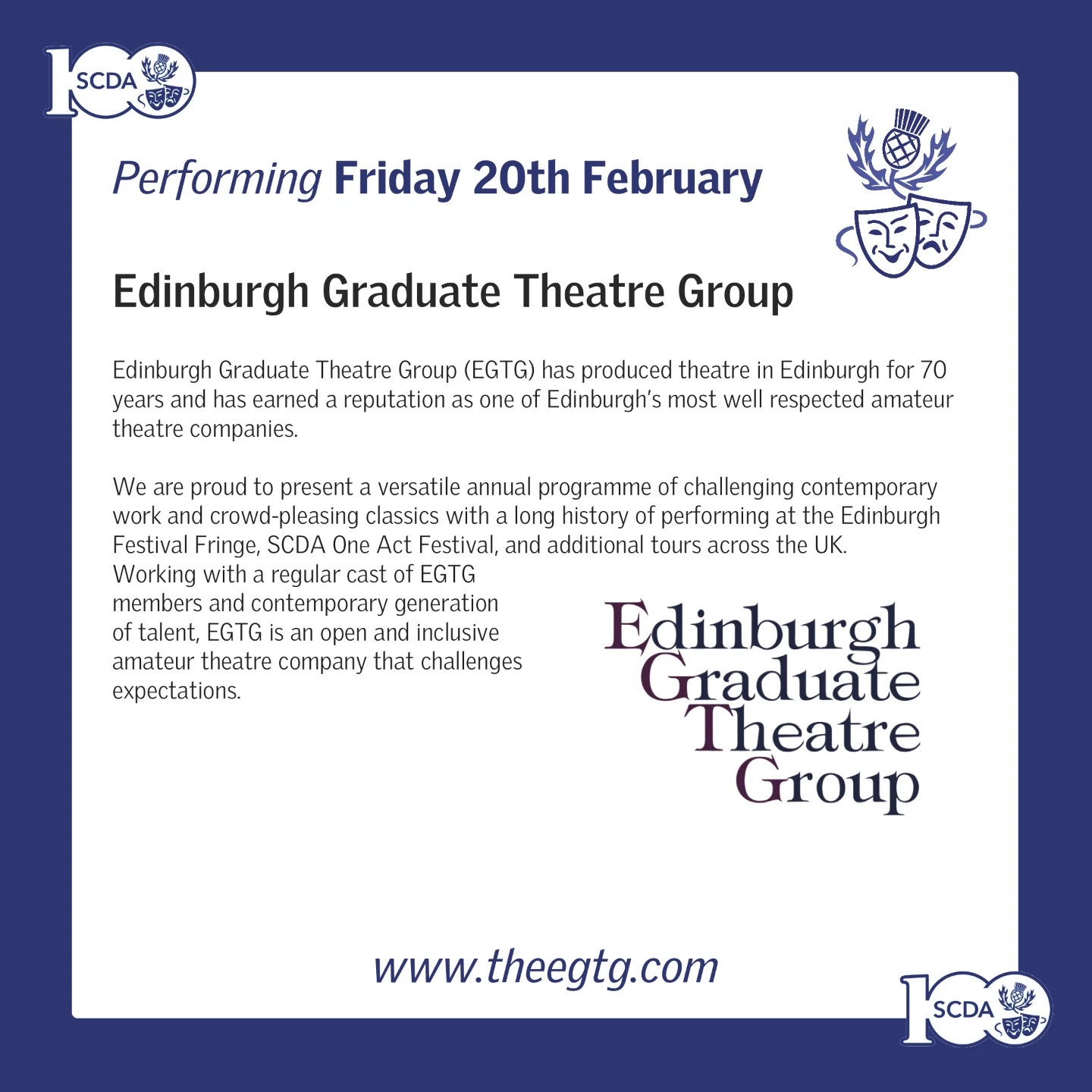 Edinburgh Graduate Theatre Group Performance