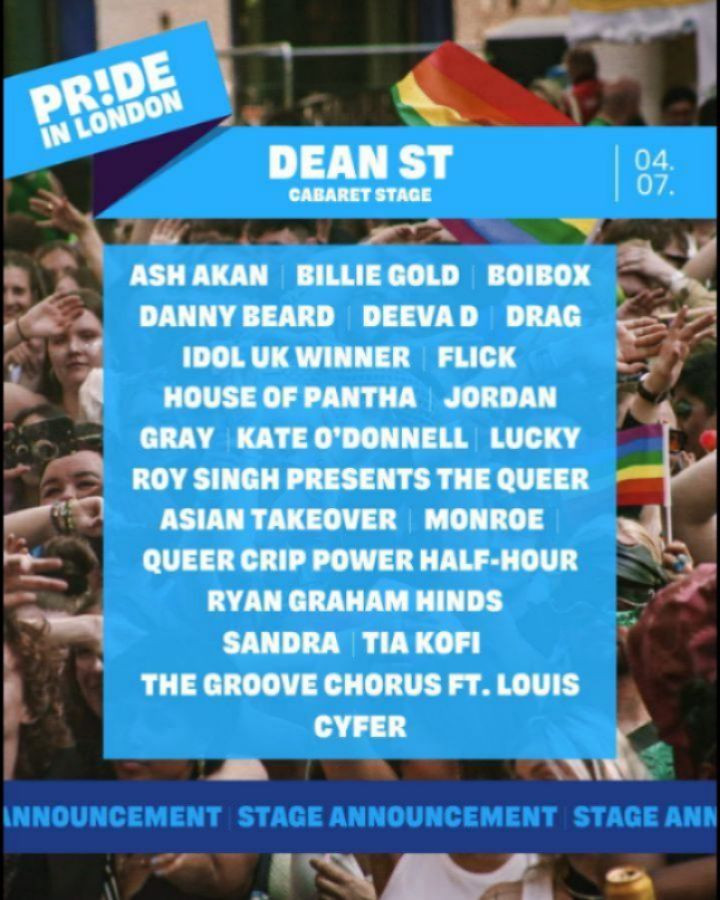 Pride in London 2026 - Dean Street Cabaret Stage
