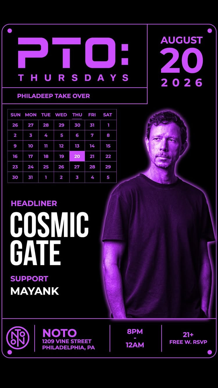 PTO: THURSDAYS - COSMIC GATE