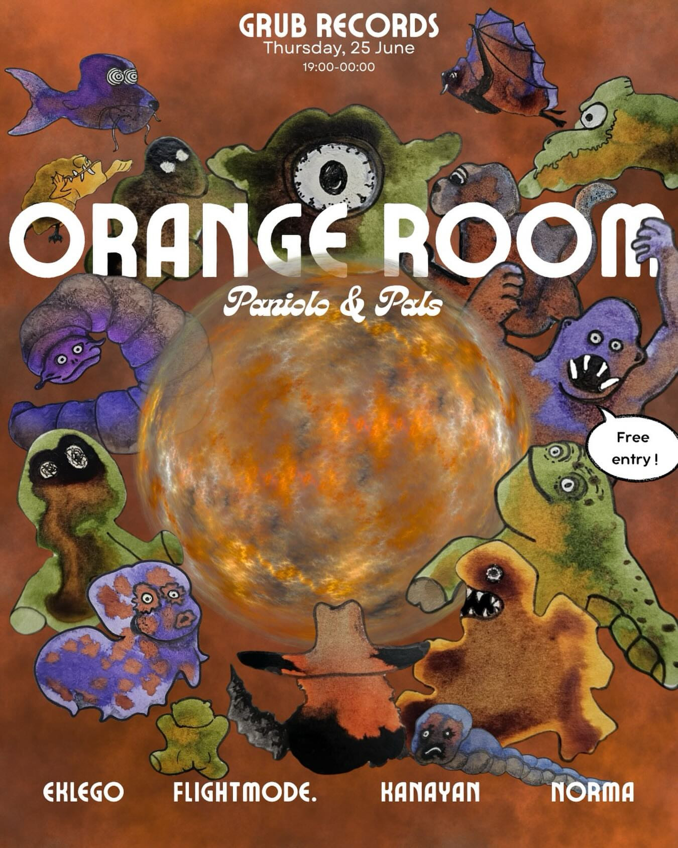 Orange Room at Grub Records