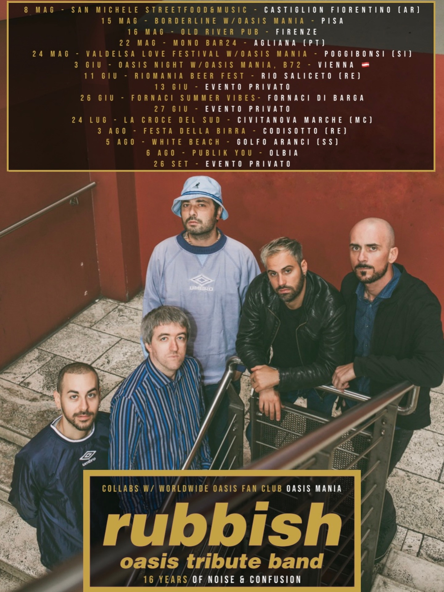 Oasis Mania & Rubbish Tour Dates