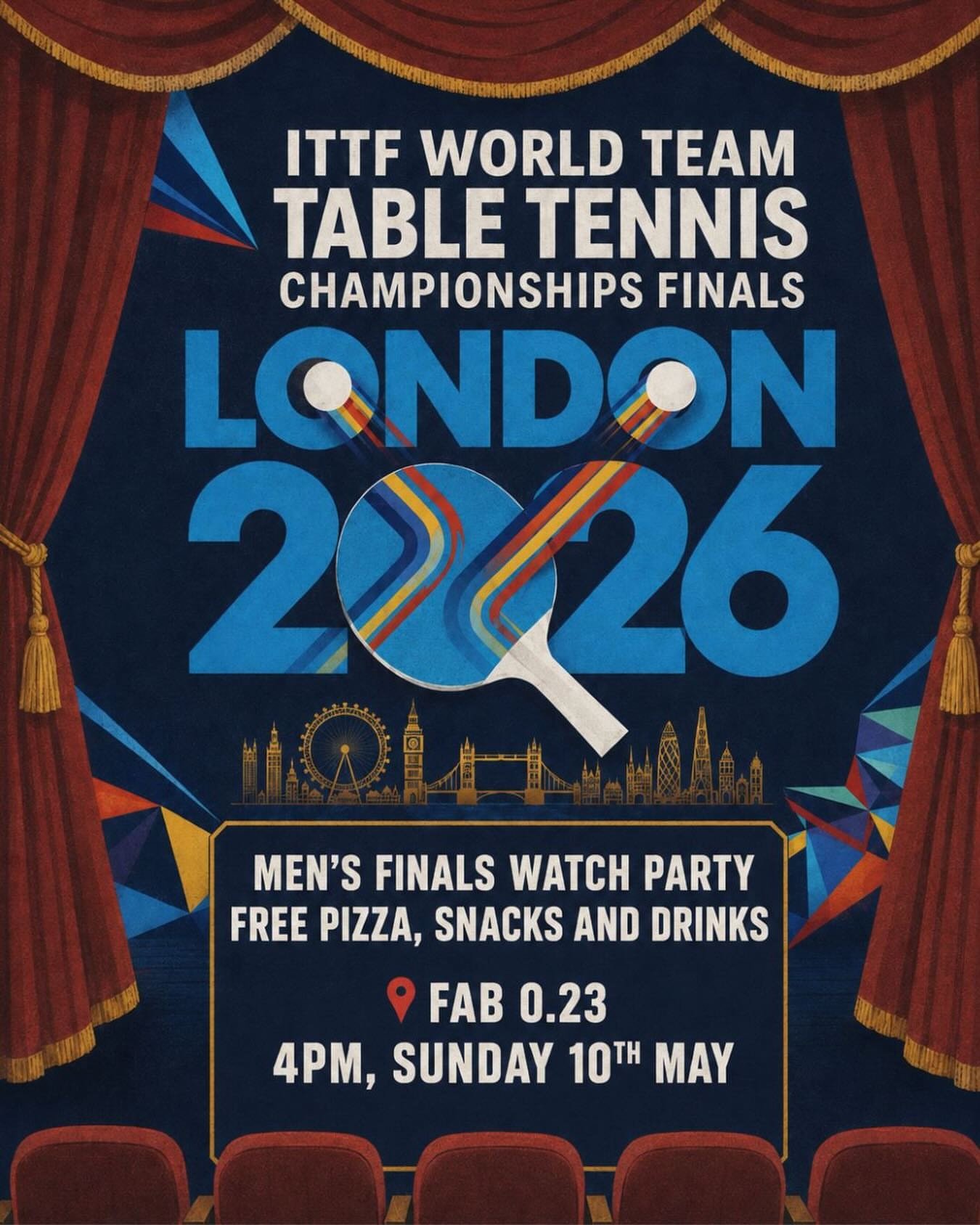ITTF World Team Table Tennis Championships Finals: London 2026 - Men's Finals Watch Party