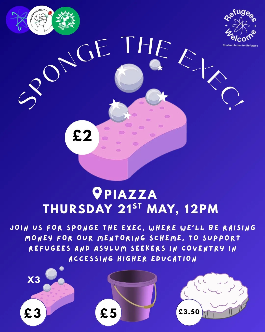 Sponge the Exec fundraiser