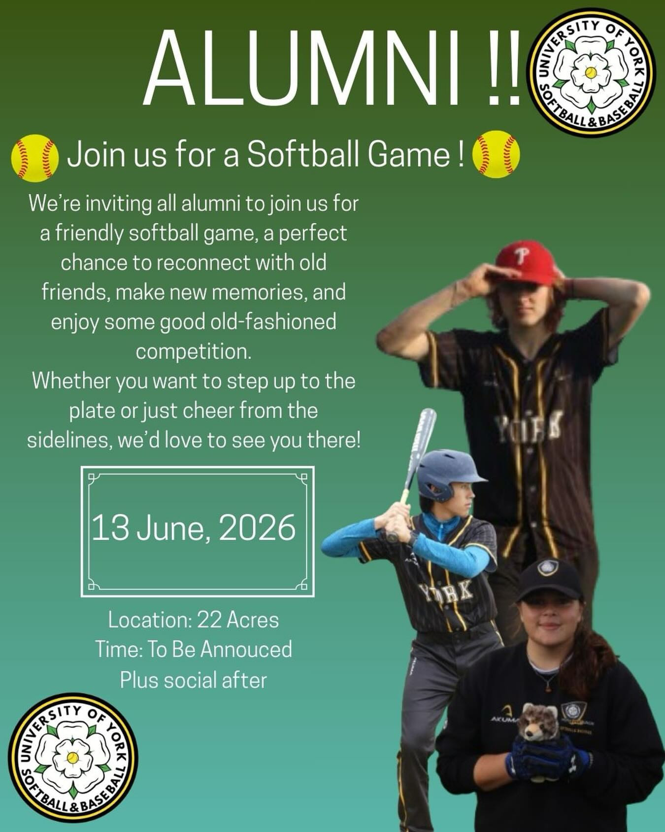 Alumni Softball Game & Social