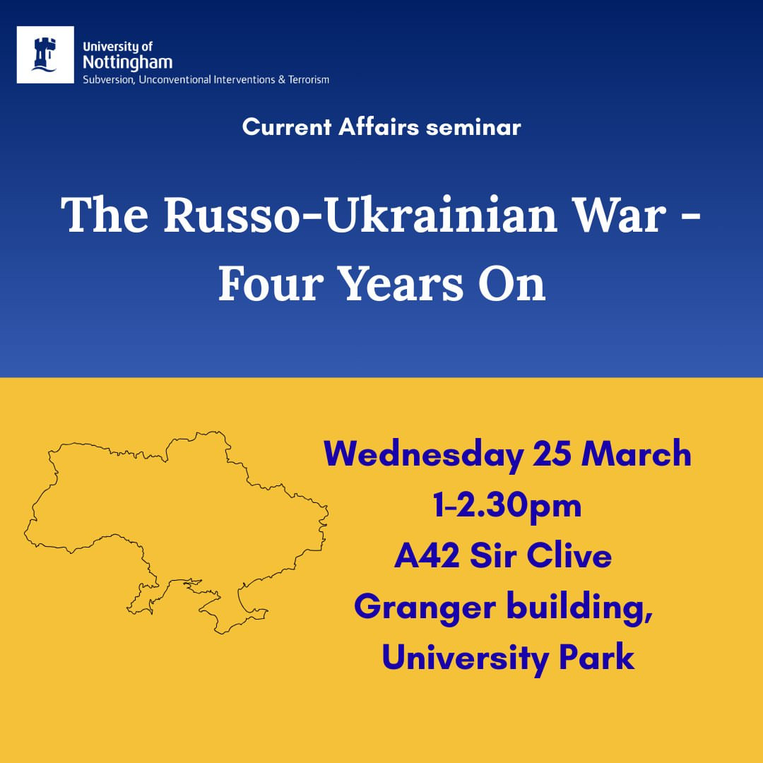 Current Affairs seminar: The Russo-Ukrainian War – Four Years On