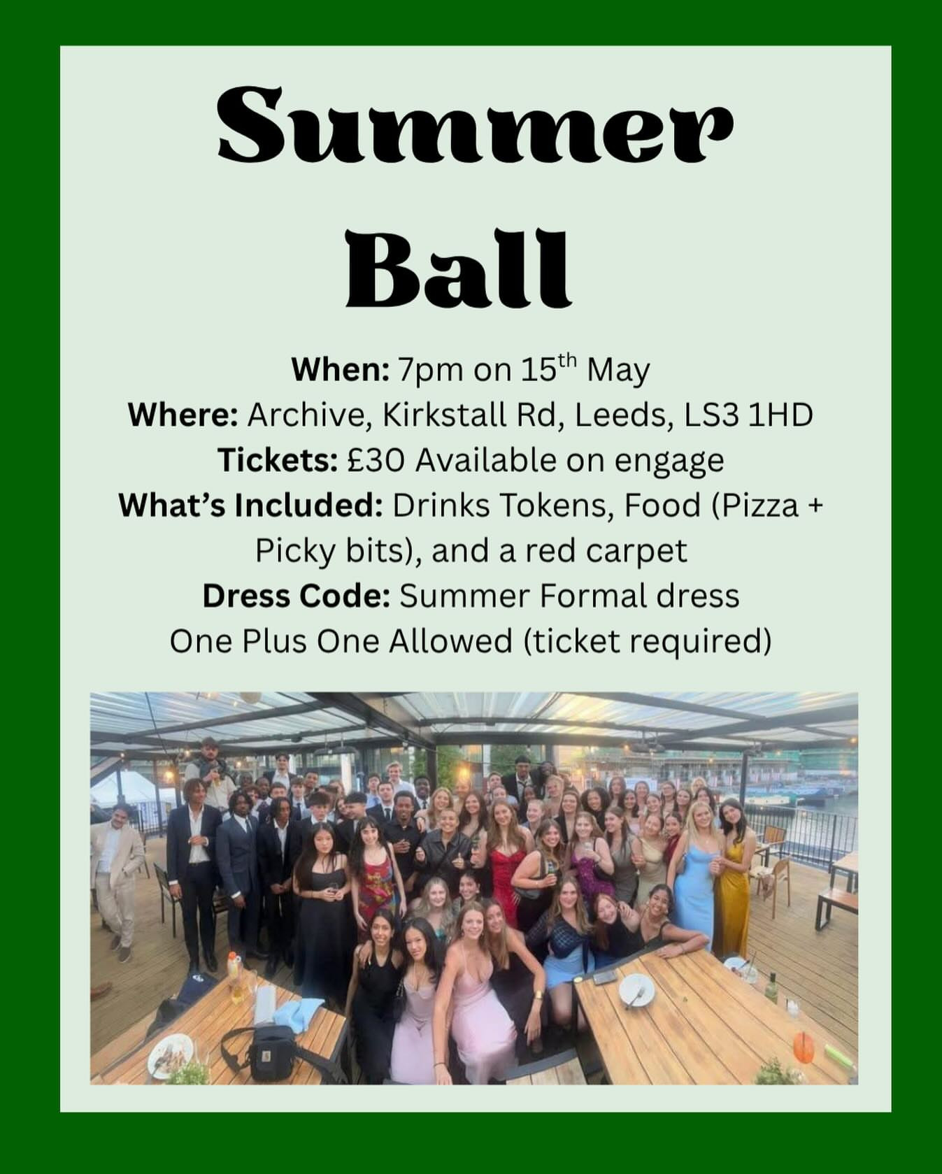 University of Leeds Women's Basketball Summer Ball