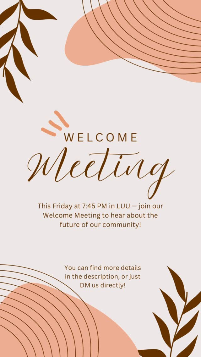 Welcome Meeting