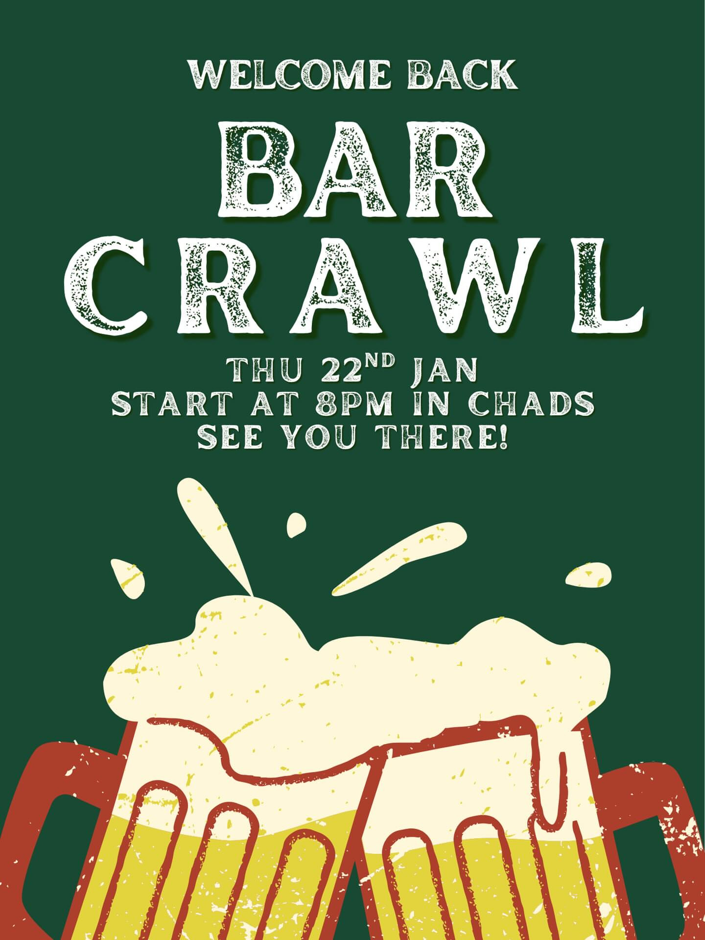 Welcome Back Bar Crawl