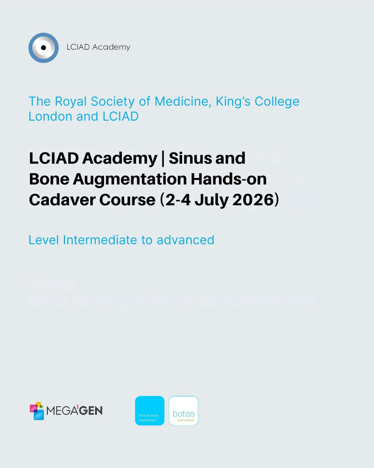 LCIAD Academy | Sinus and Bone Augmentation Hands-on Cadaver Course