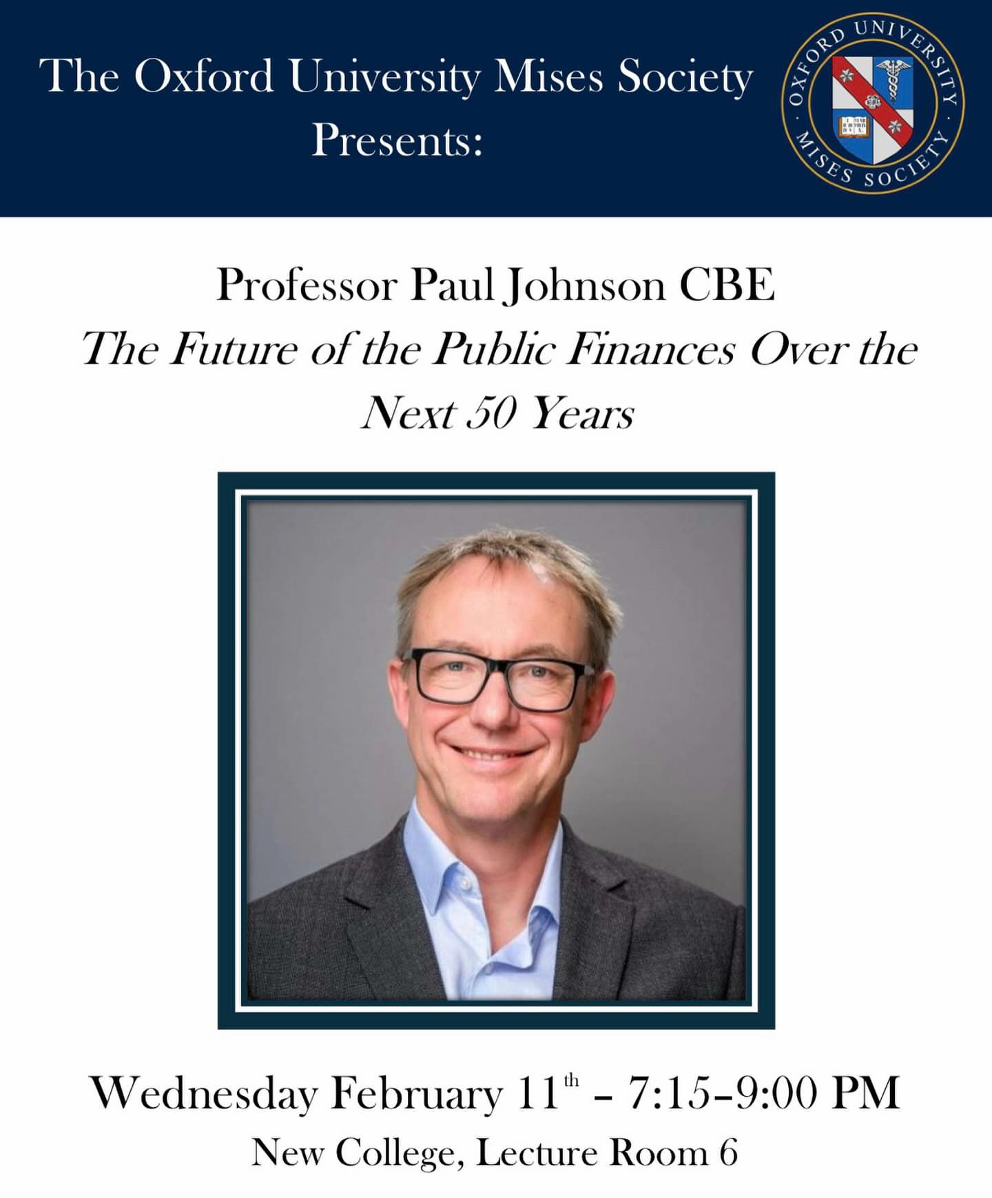 Professor Paul Johnson CBE: The Future of the Public Finances Over the Next 50 Years