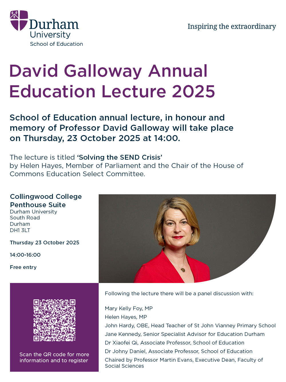 David Galloway Annual Education Lecture 2025