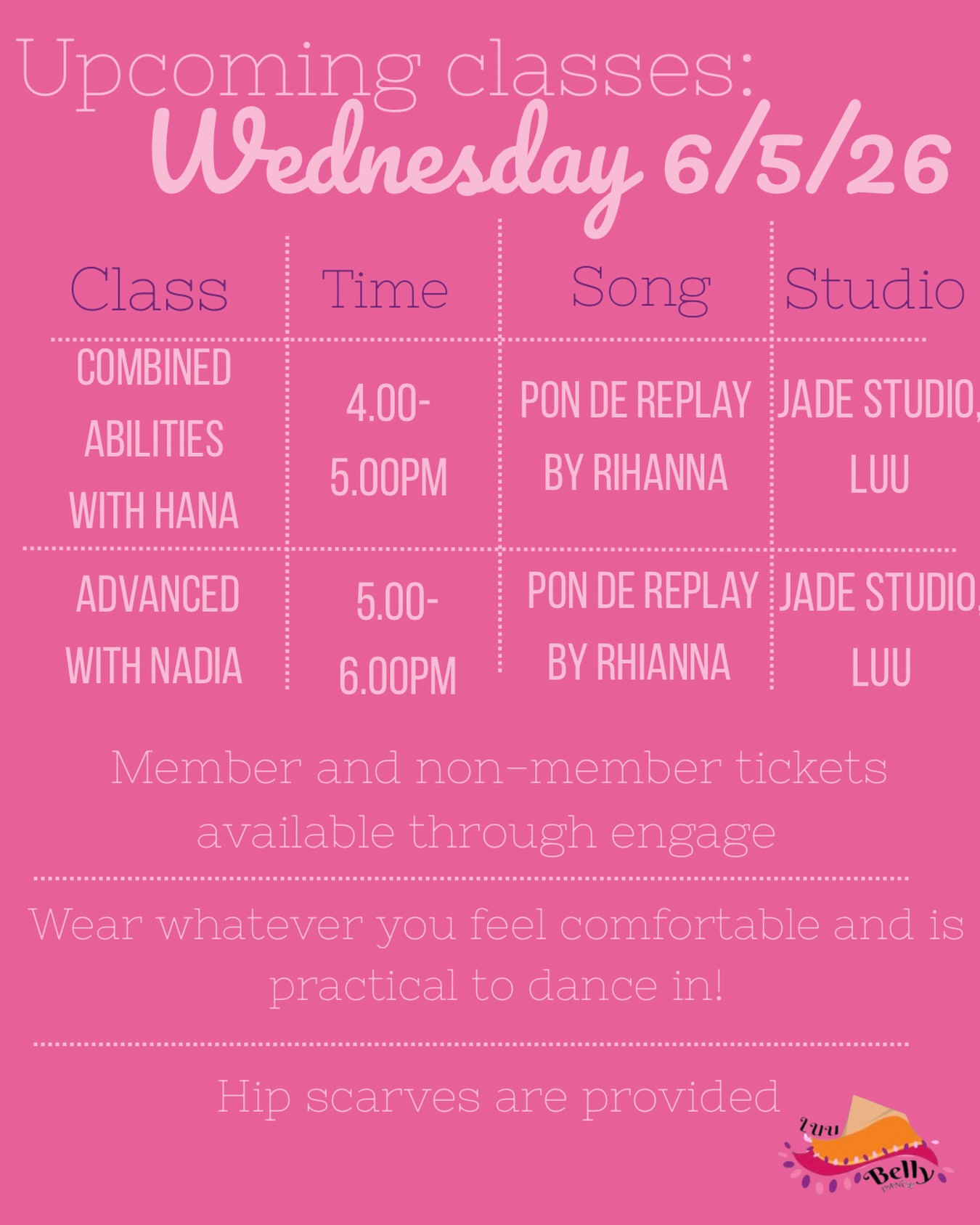 Upcoming classes