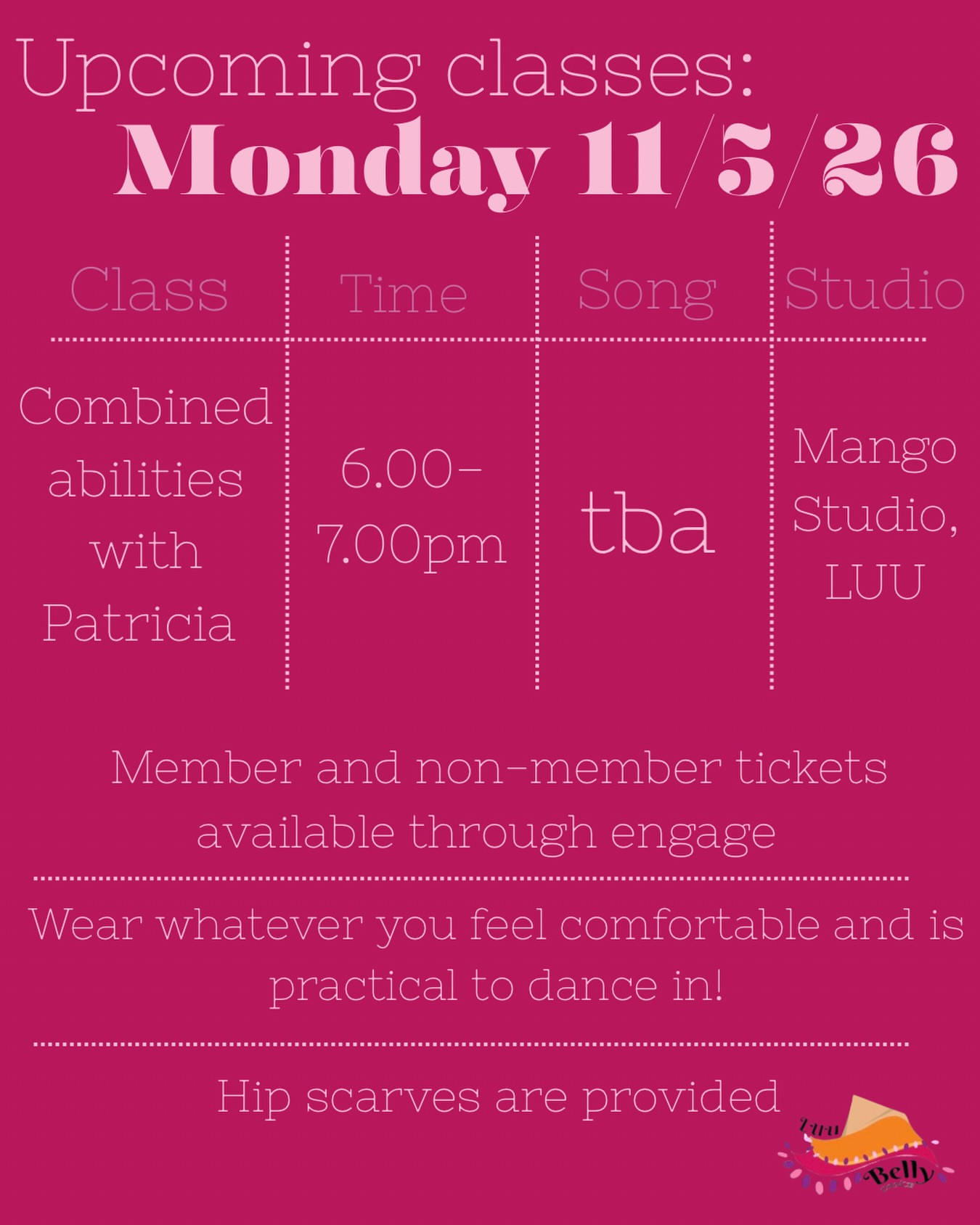 Upcoming class on Monday