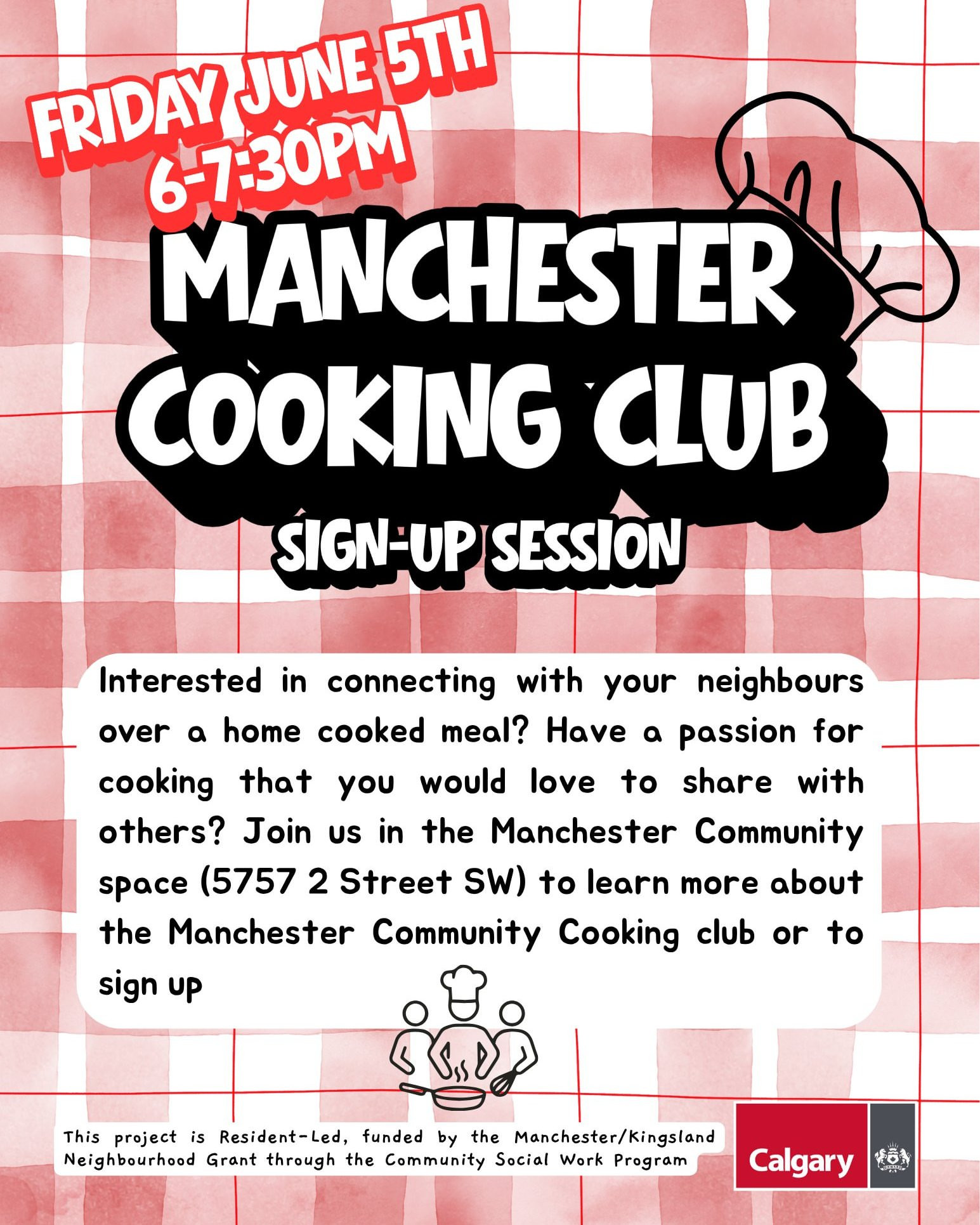 Manchester Cooking Club Sign-up Session