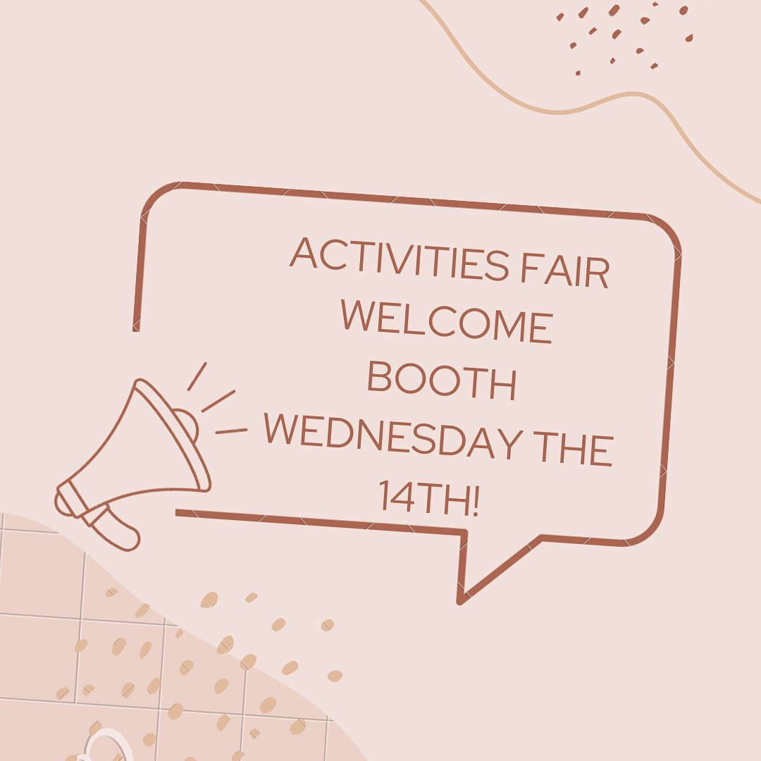 Activities Fair Welcome Booth