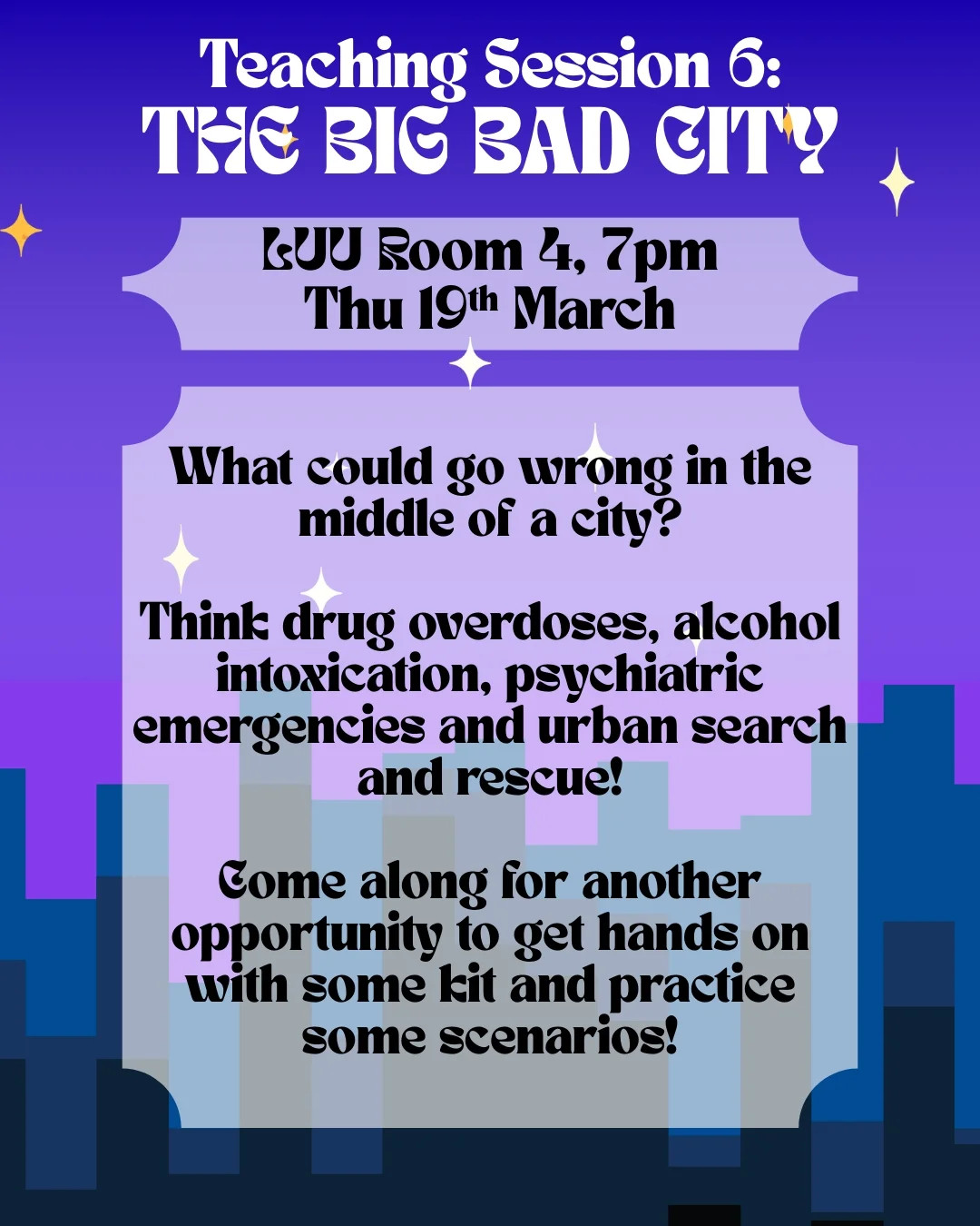 Teaching Session 6: The Big Bad City