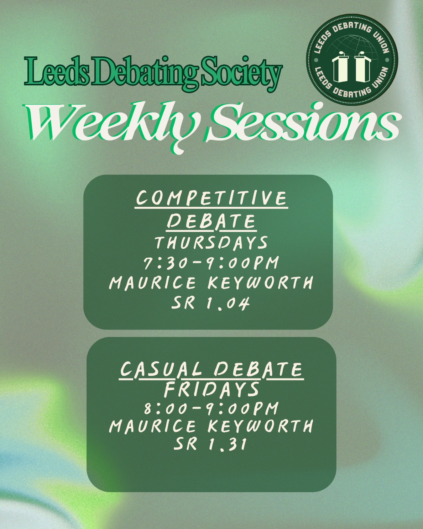 Weekly Sessions - Casual Debate