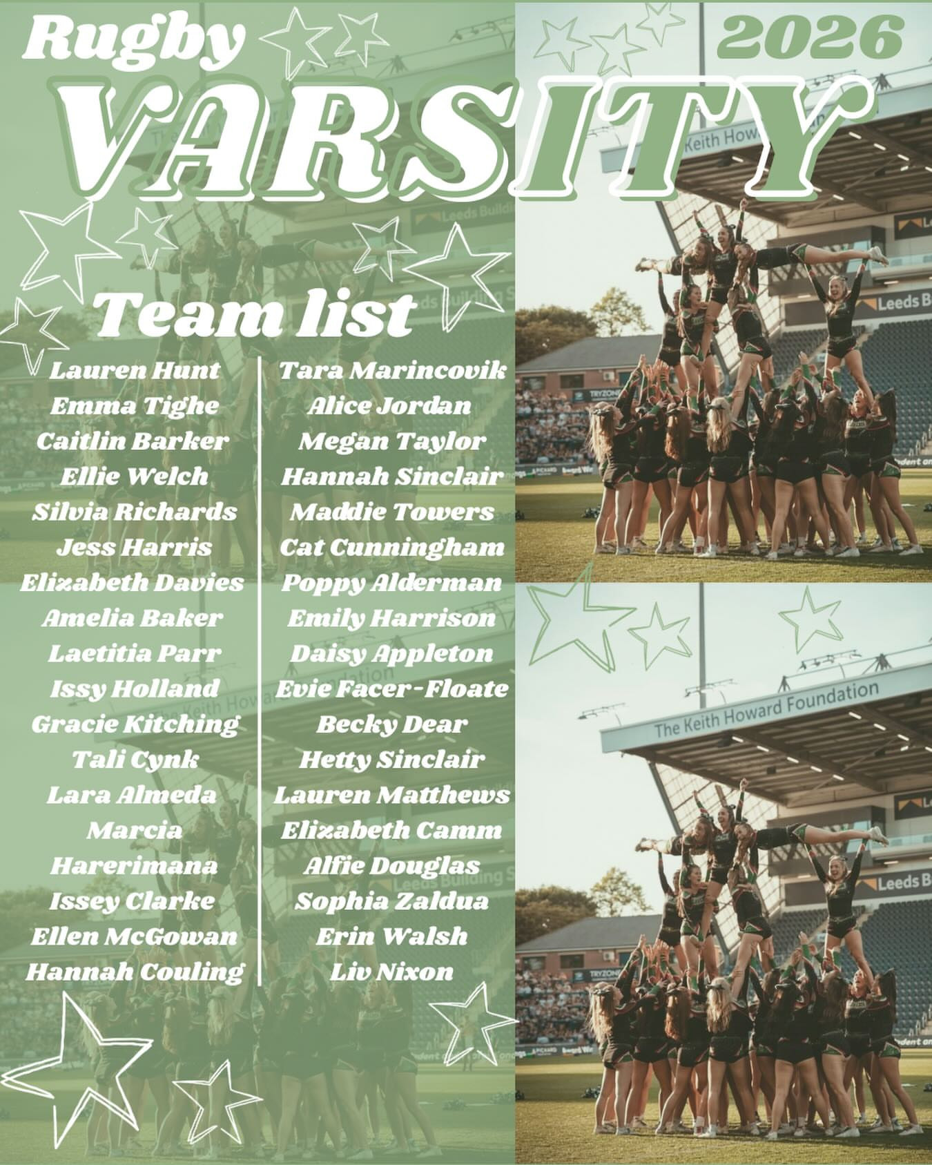 Varsity 2026 - Stunt Team performances