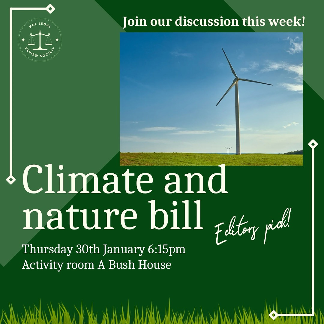 Climate and nature bill discussion