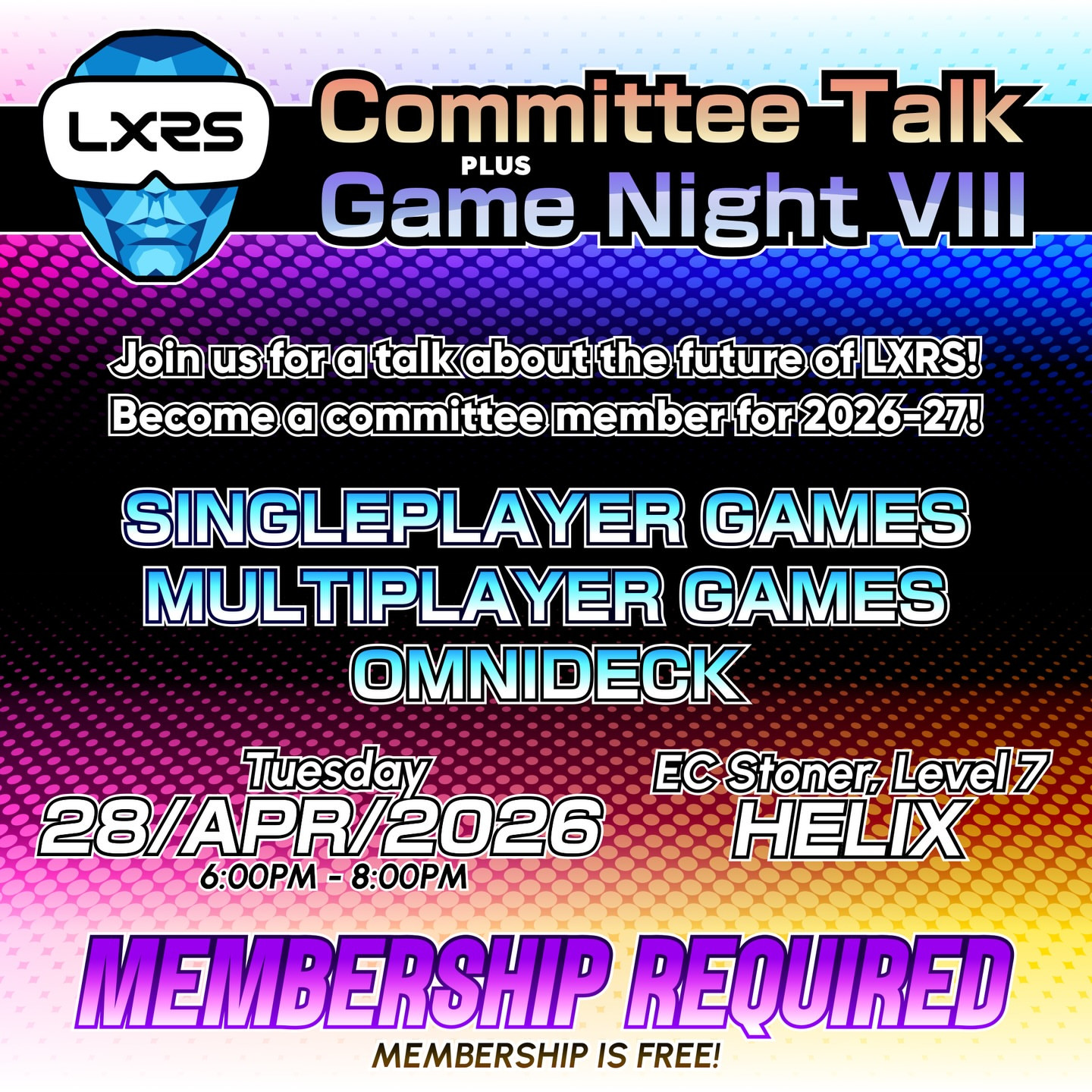Committee Talk plus Game Night VIII