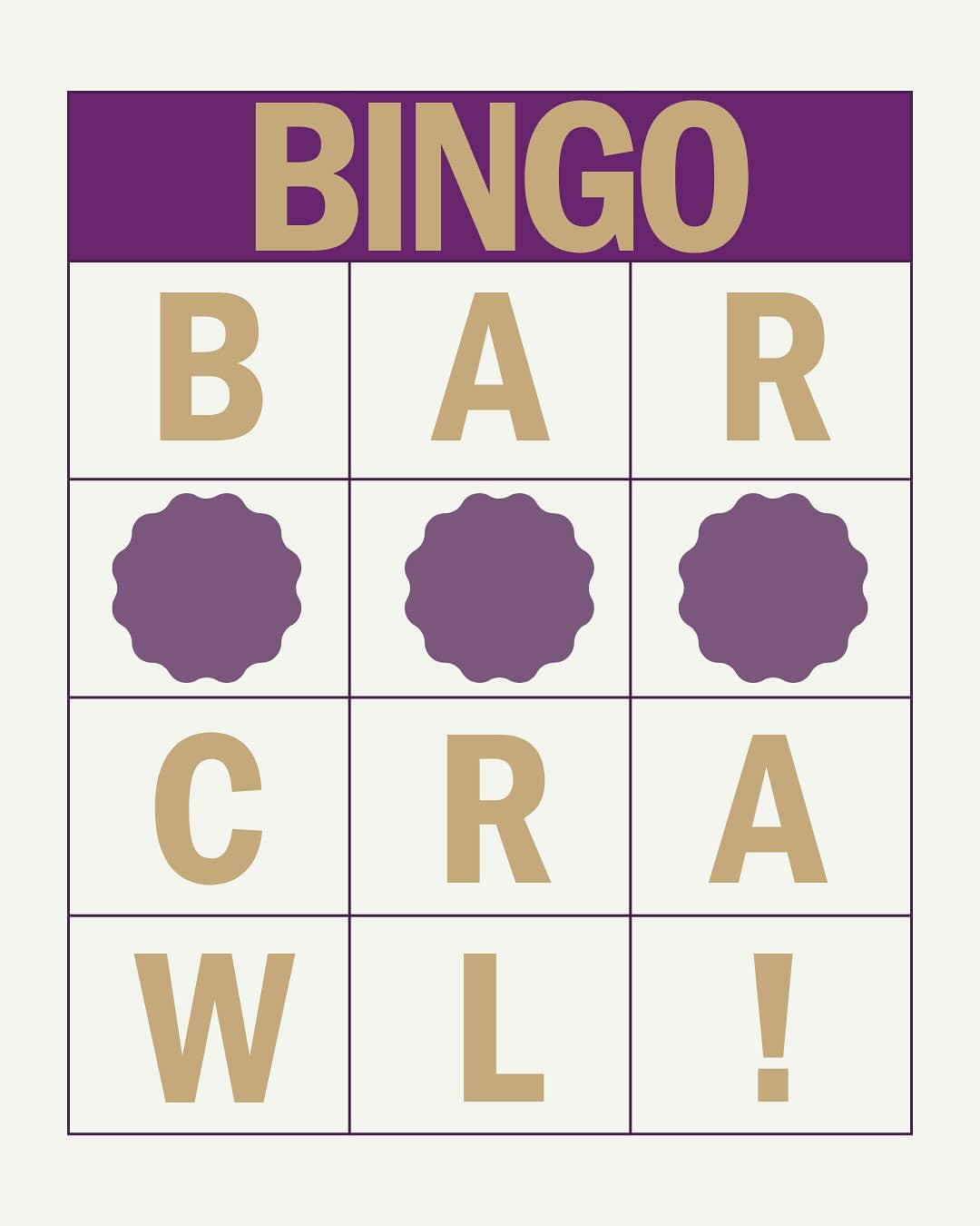 Bingo Bar Crawl social