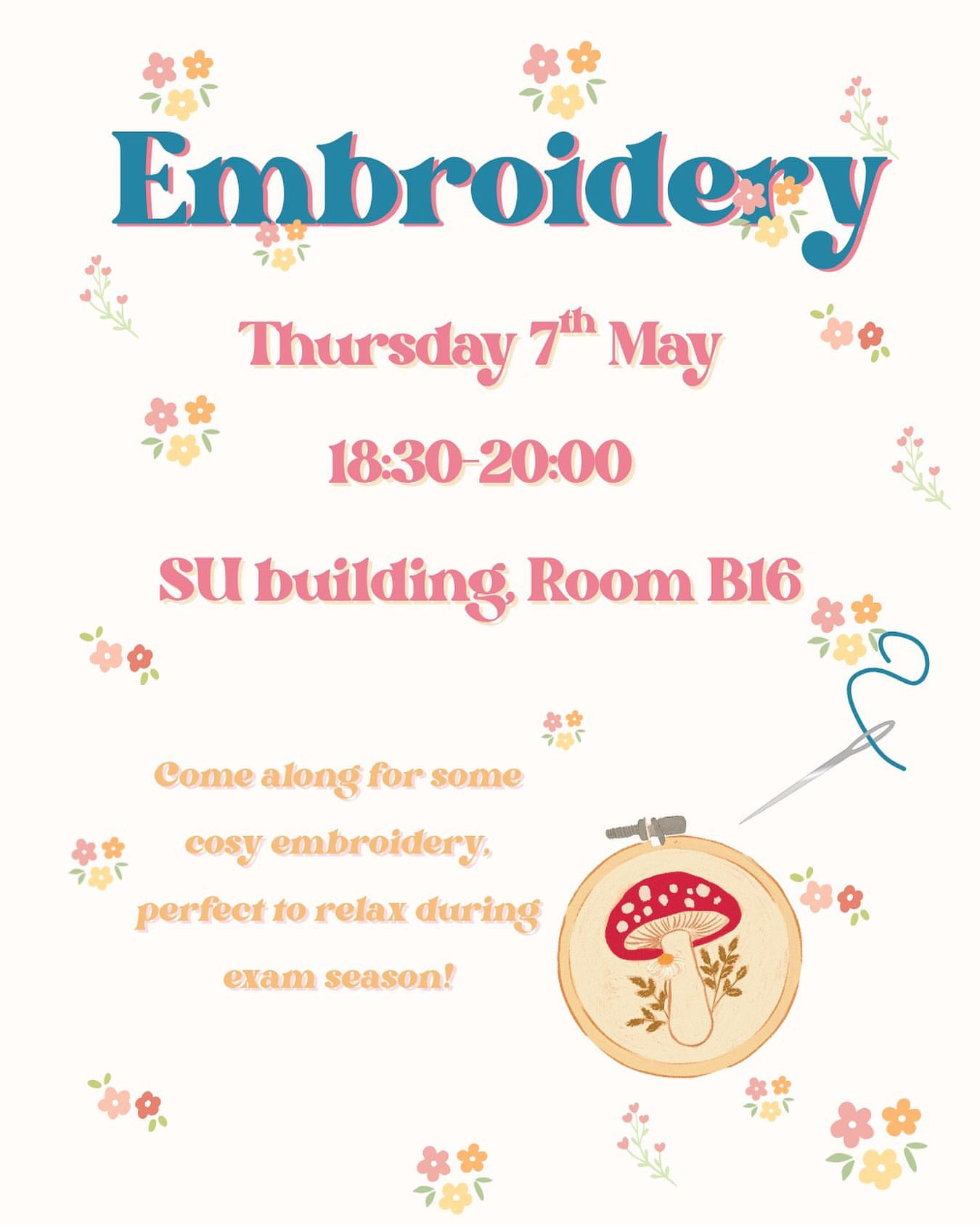 Embroidery session
