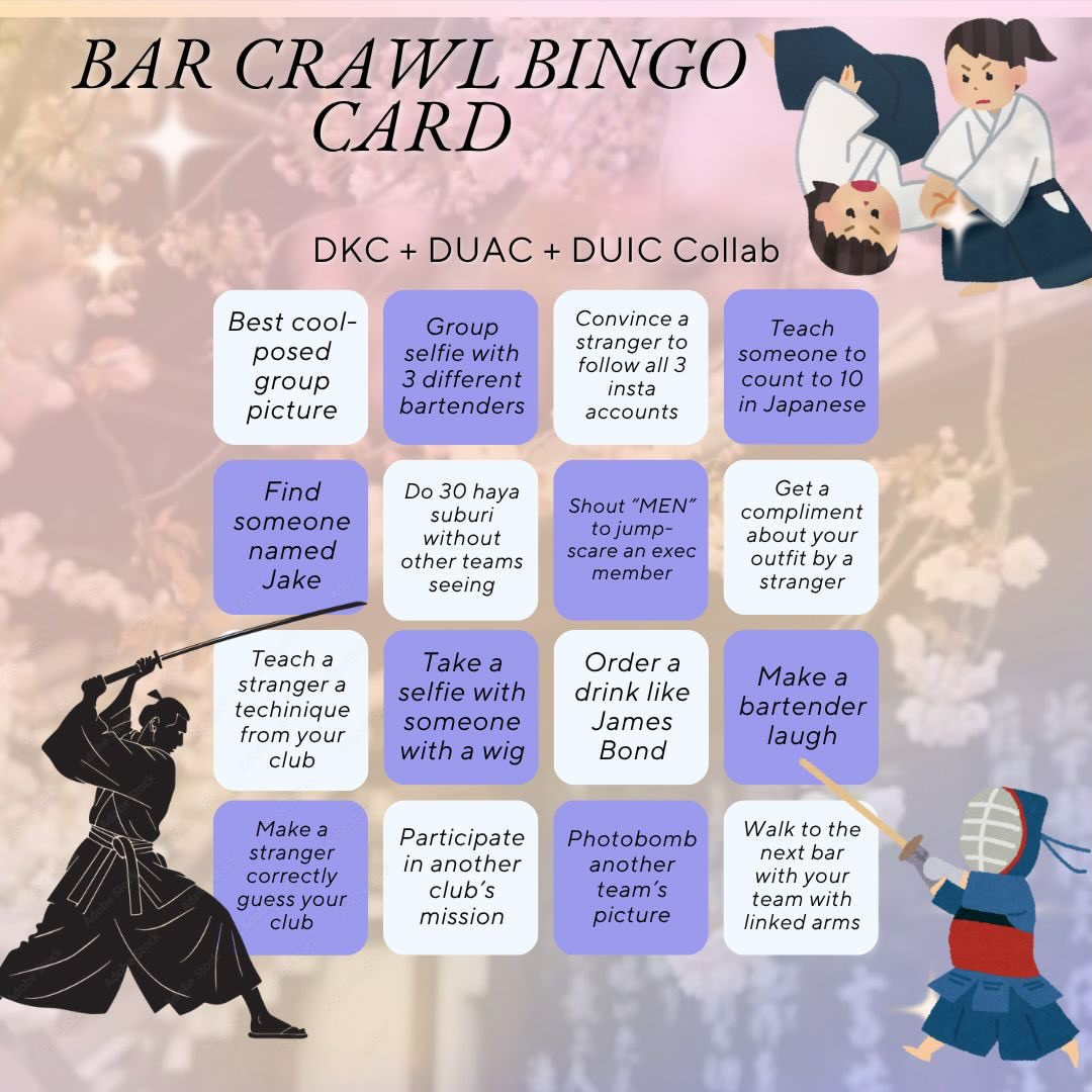 Bar Crawl! Kendo x Aikido x Iaido
