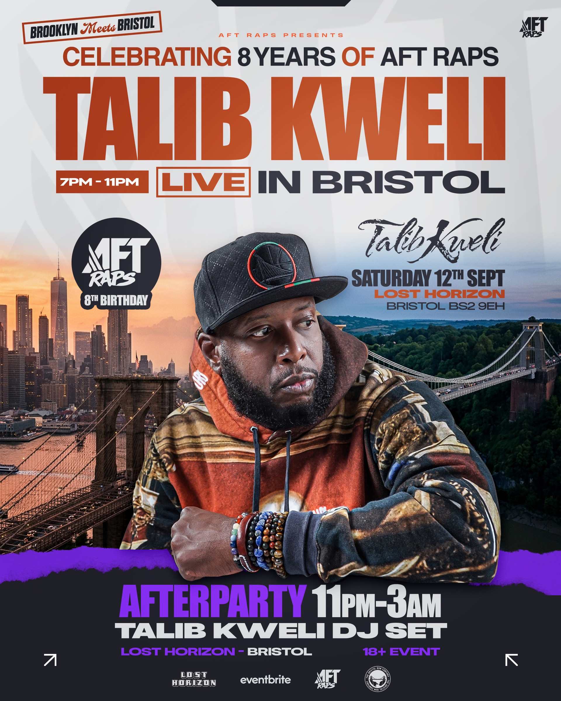 AFT Raps 8th Birthday: Talib Kweli Live + After Party
