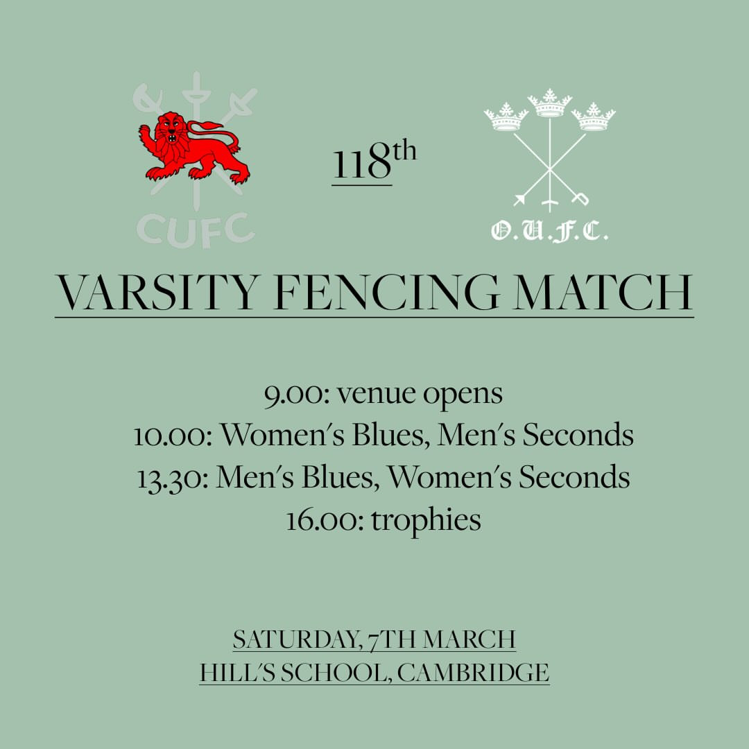 Oxford vs Cambridge Varsity fencing match