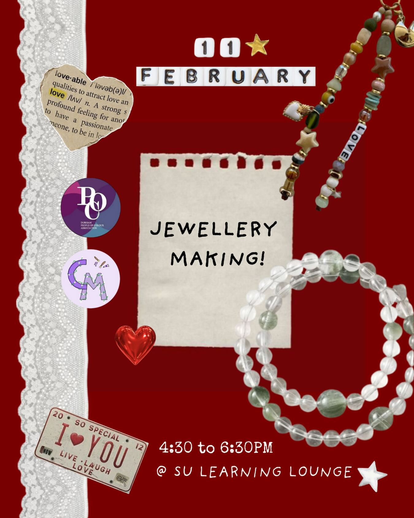 Valentine’s jewellery making event