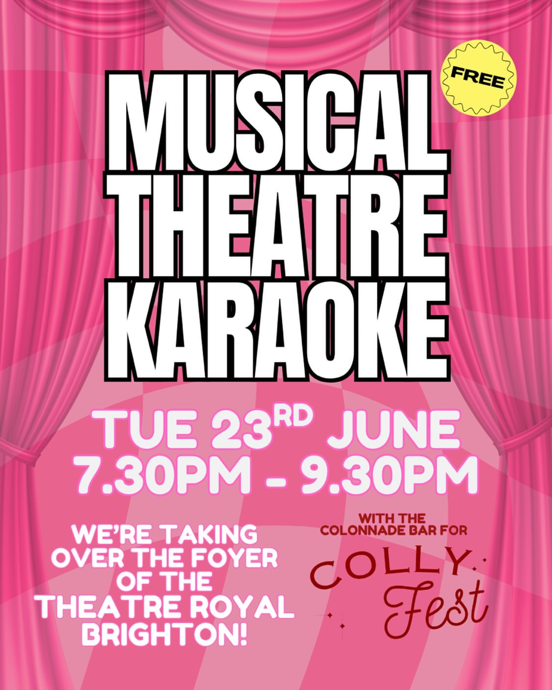 Musical Theatre Karaoke for Colly Fest 2026