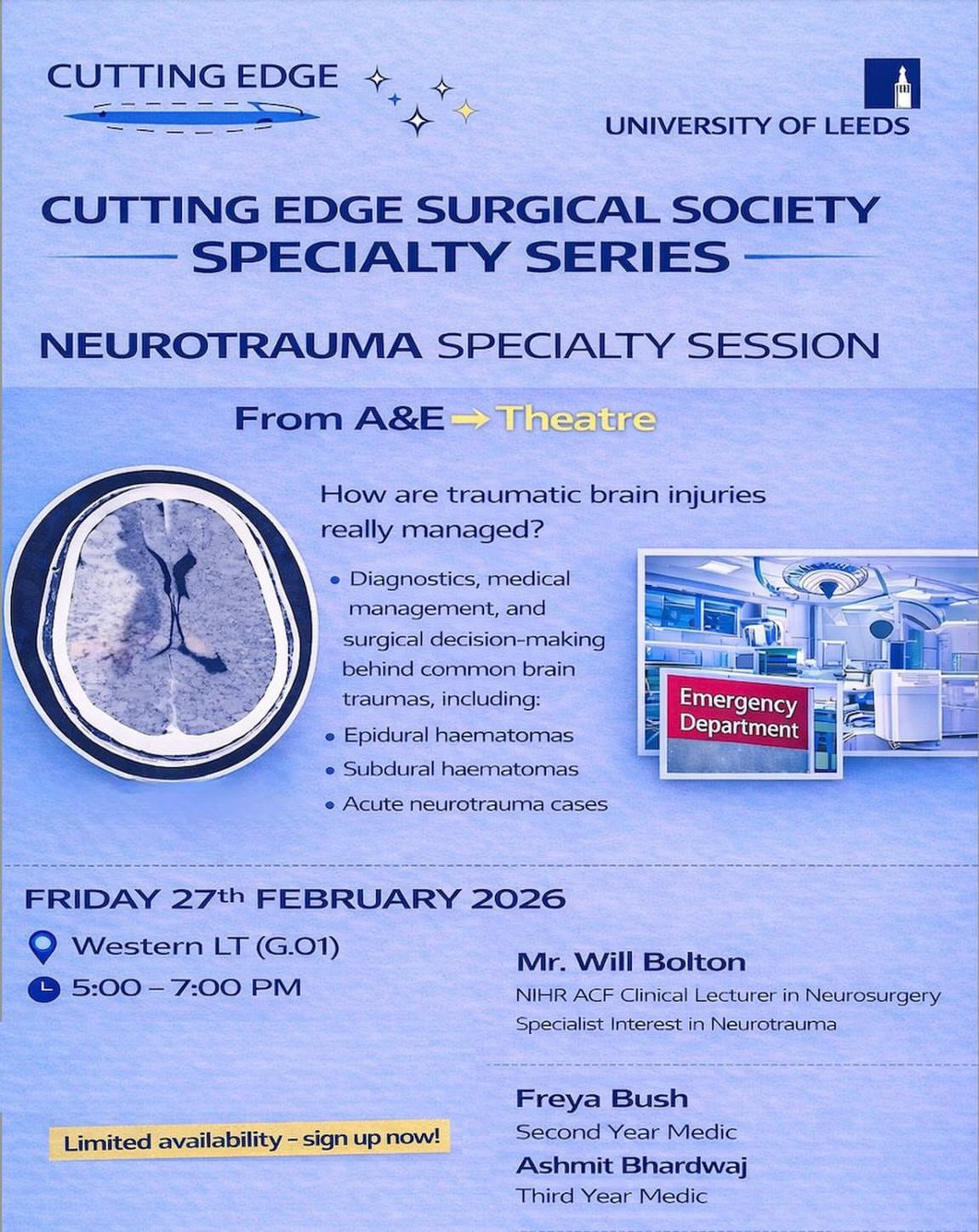 Neurotrauma Specialty Session