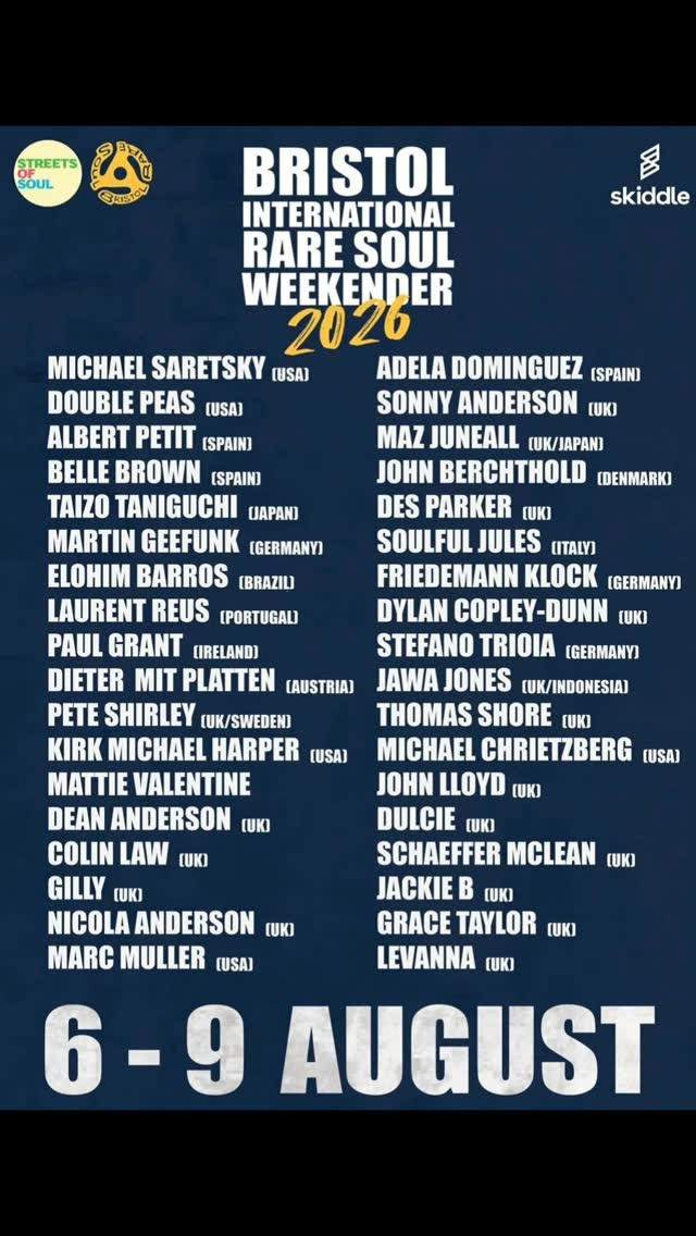 Bristol International Rare Soul Weekender 2026