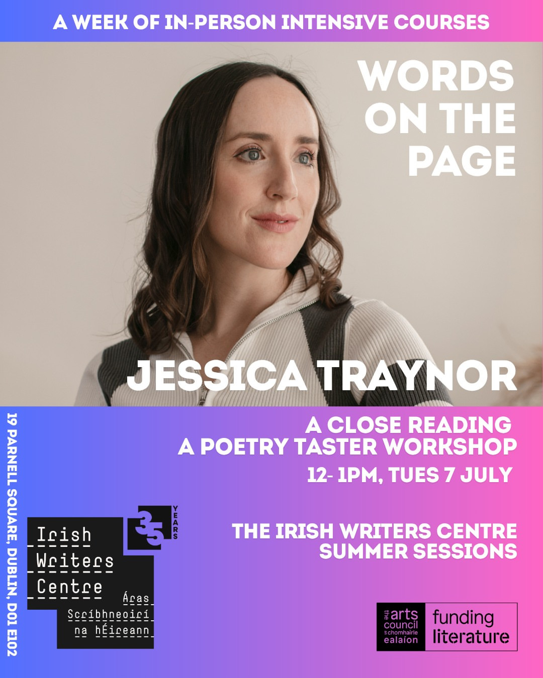 Close Reading Poetry: A Taster Workshop with Jessica Traynor