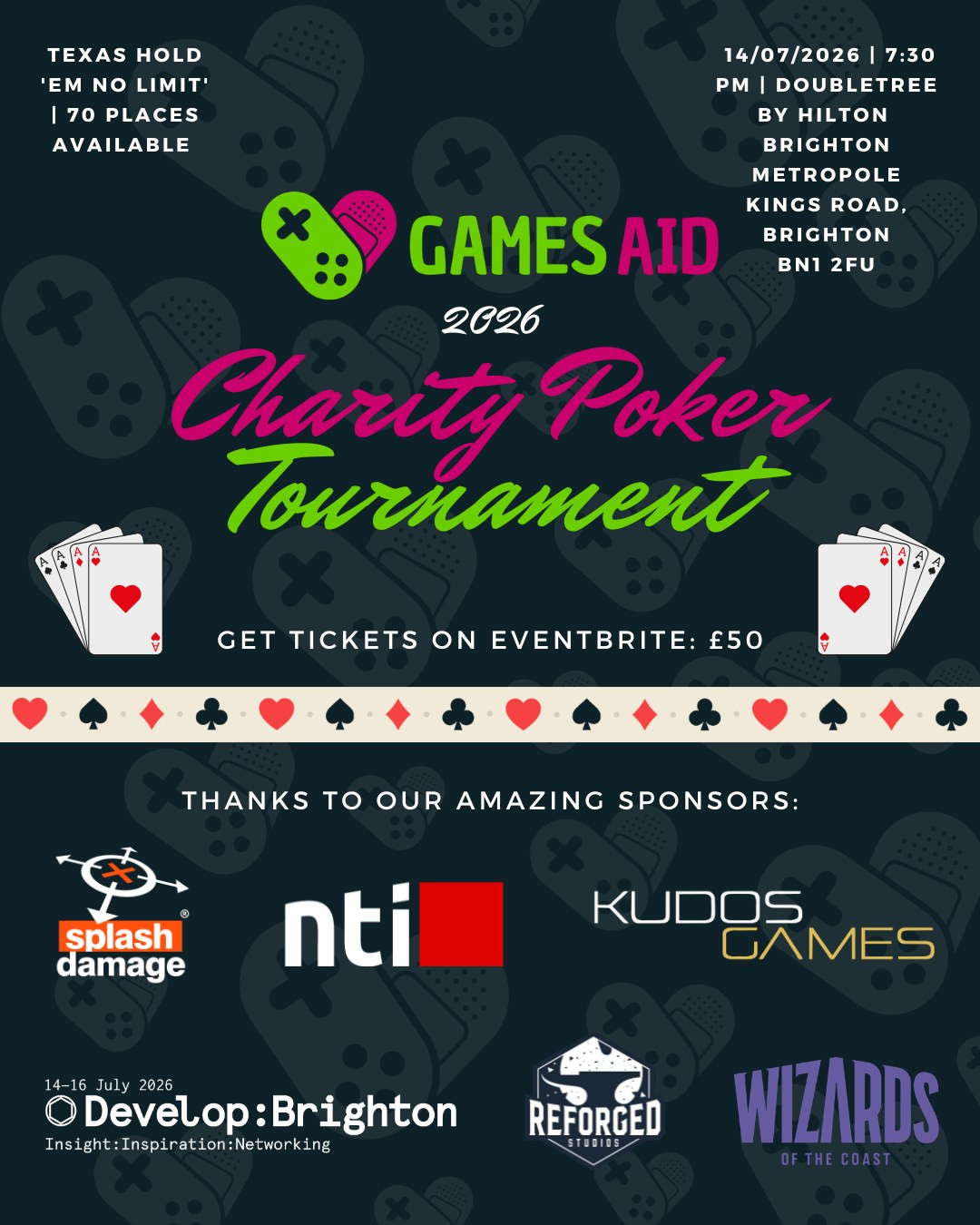 GamesAid Charity Poker Tournament