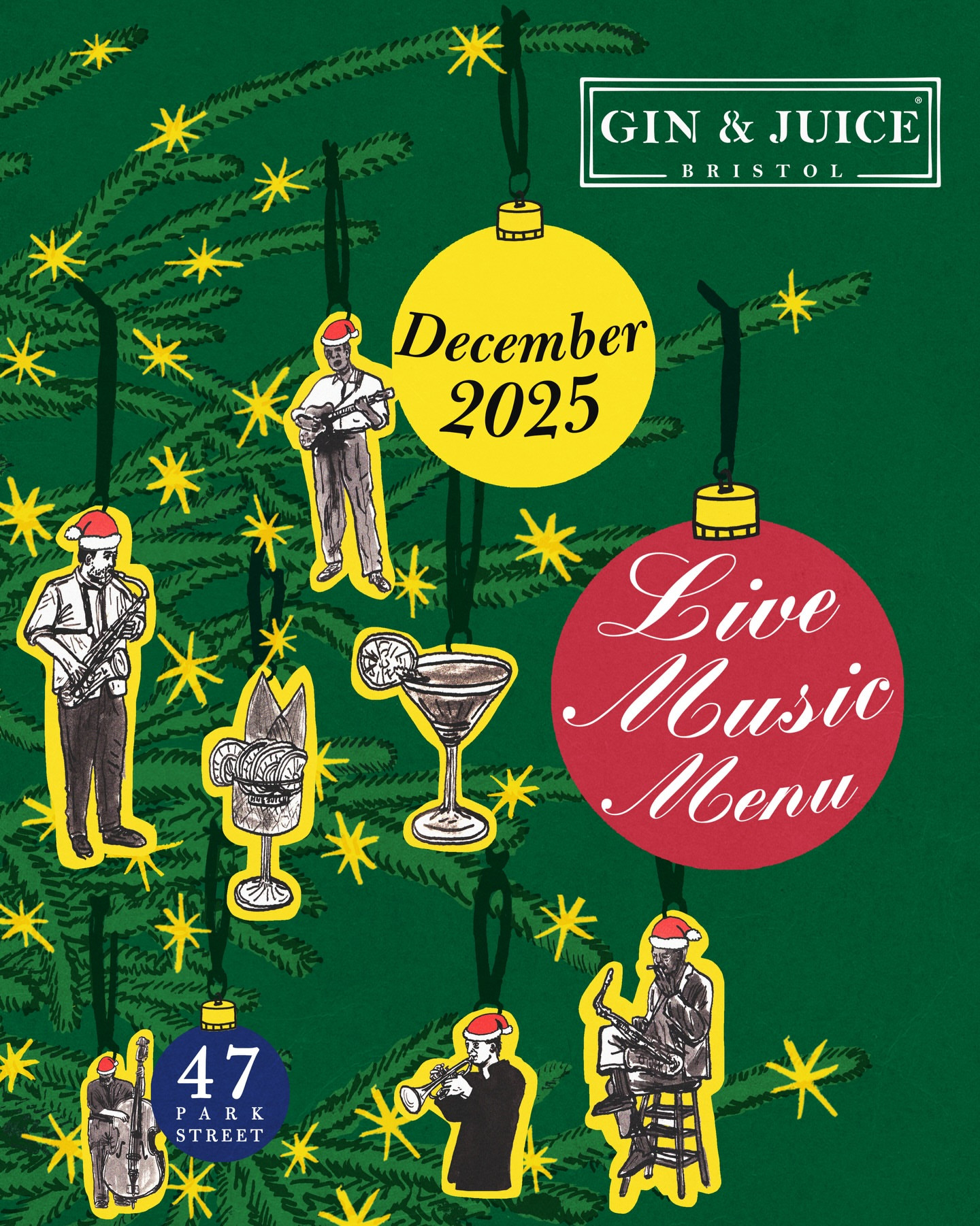 December Christmas Live Music Menu