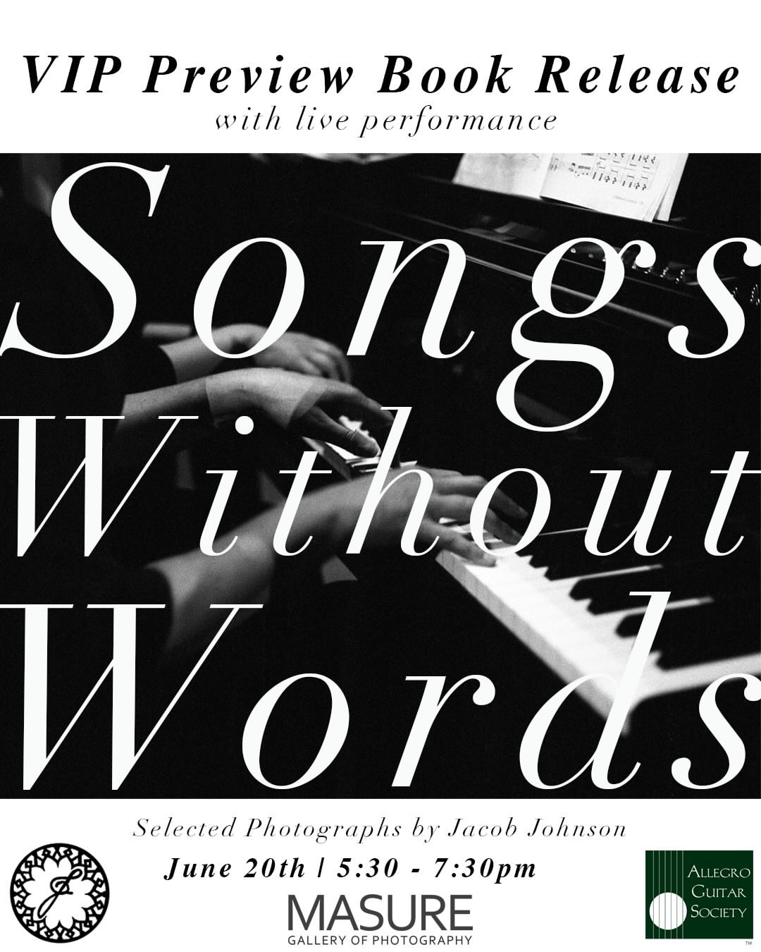 VIP Preview Book Release for Jacob Johnson’s “Songs Without Words”