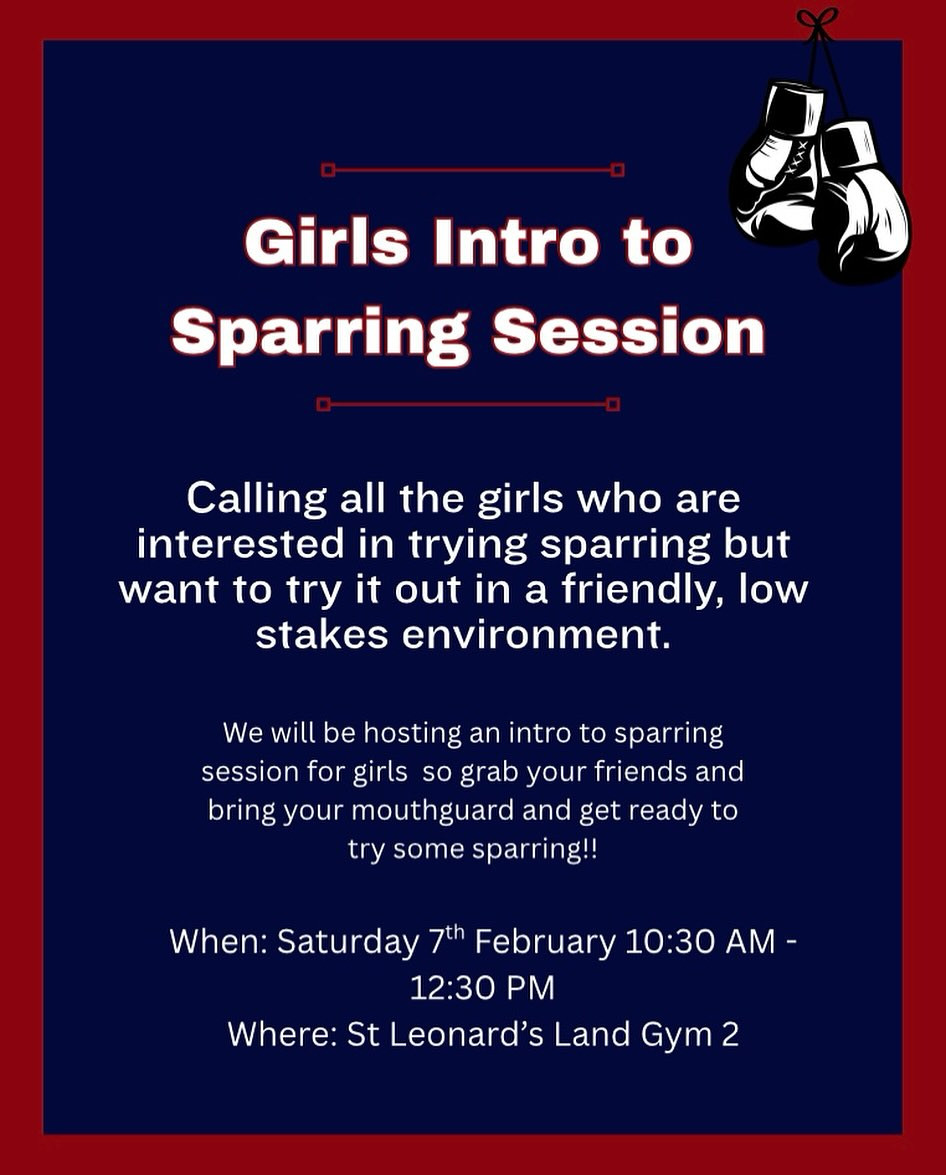 Girls intro to sparring session