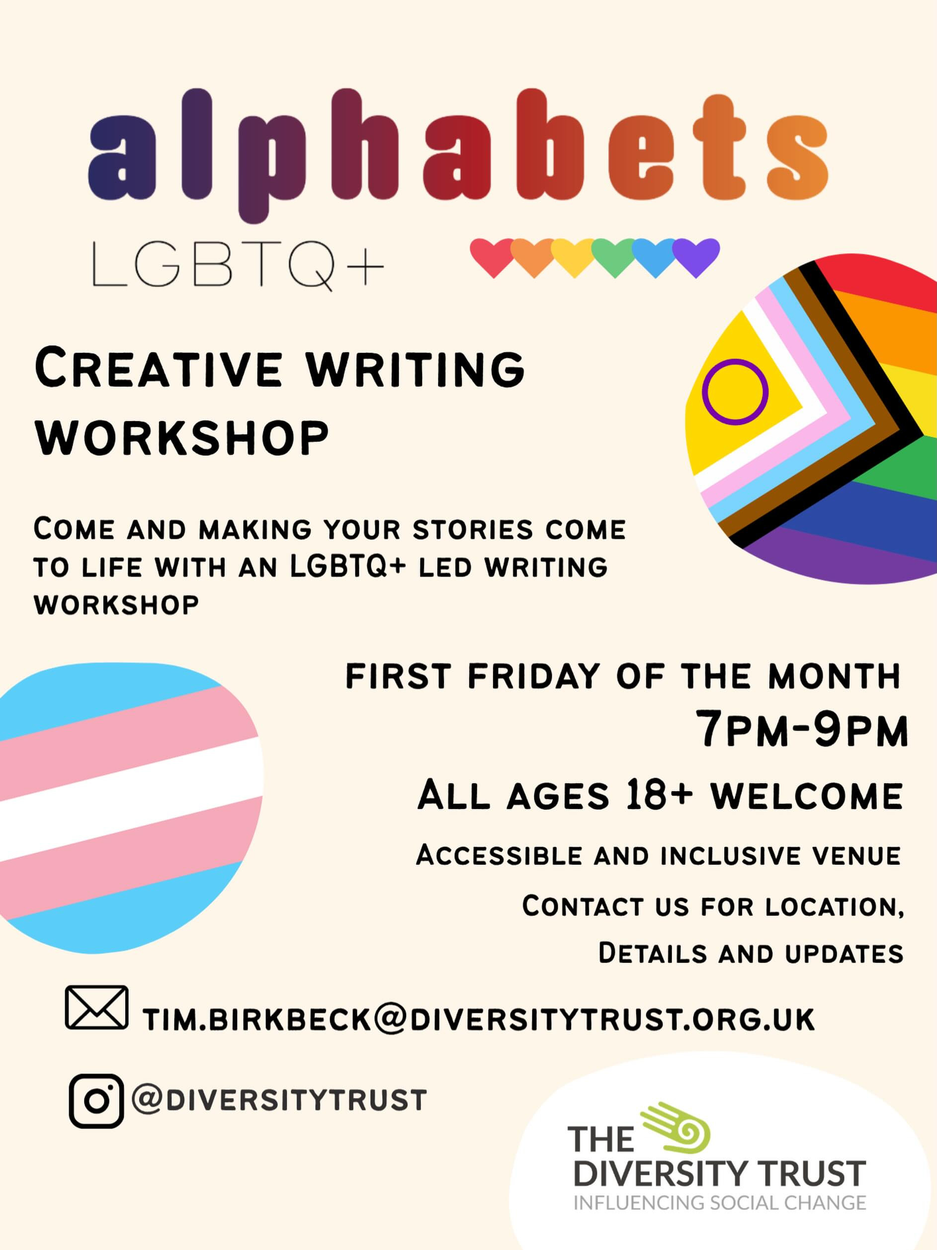 Alphabets LGBTQ+ Creative Writing Workshop