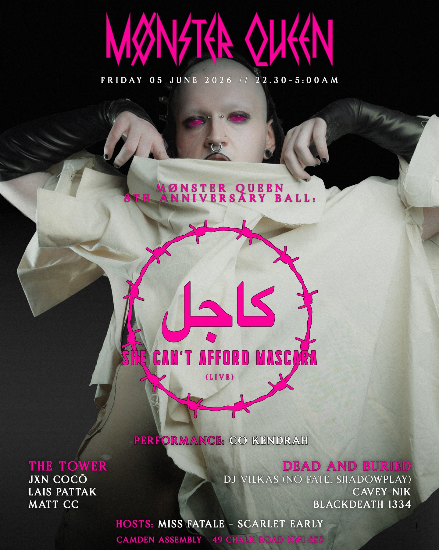 MØNSTER QUEEN THE 8TH ANNIVERSARY BALL PRESENTS: SHE CAN’T AFFORD MASCARA
