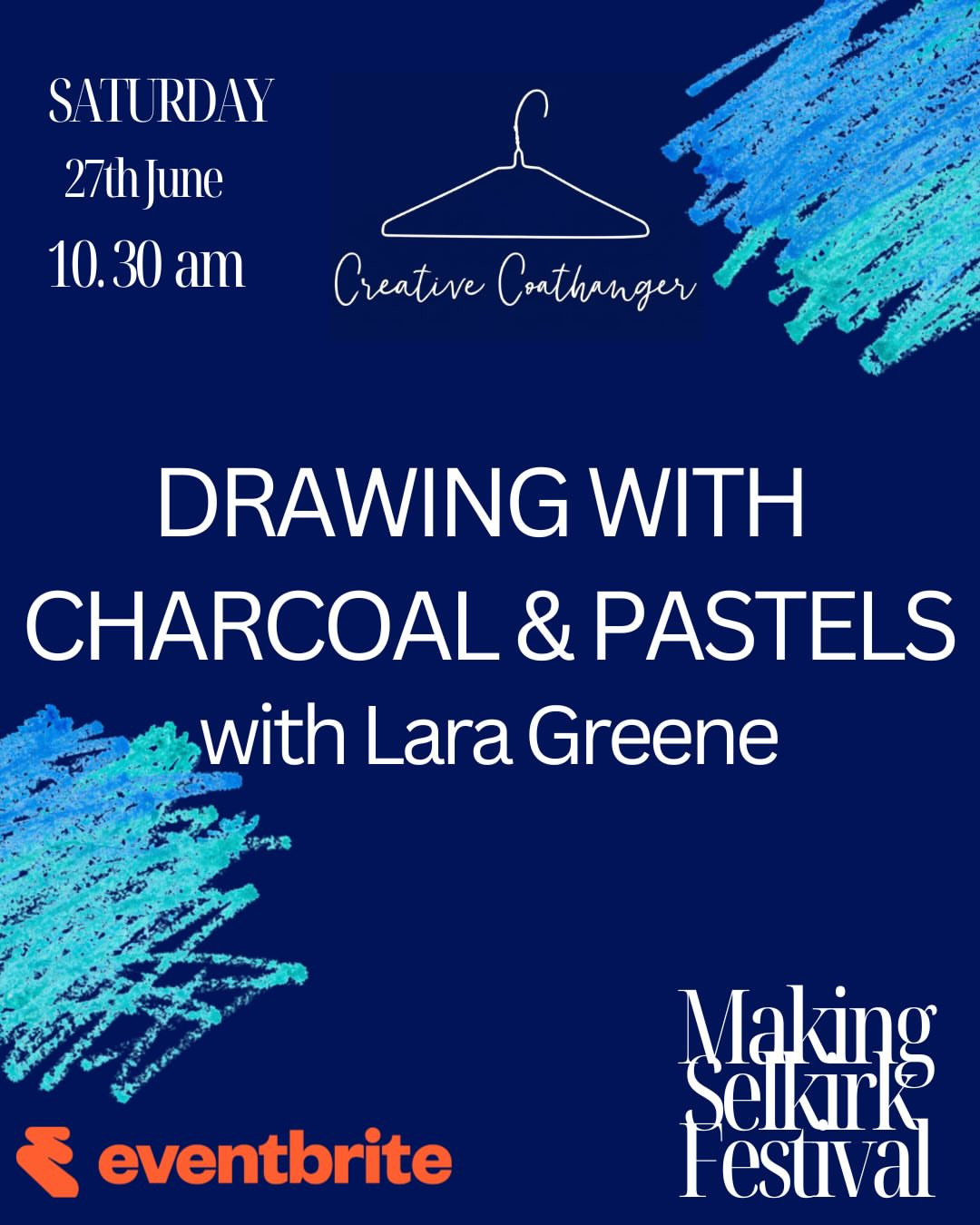 Drawing with Charcoal & Pastels with Lara Greene at Making Selkirk Festival