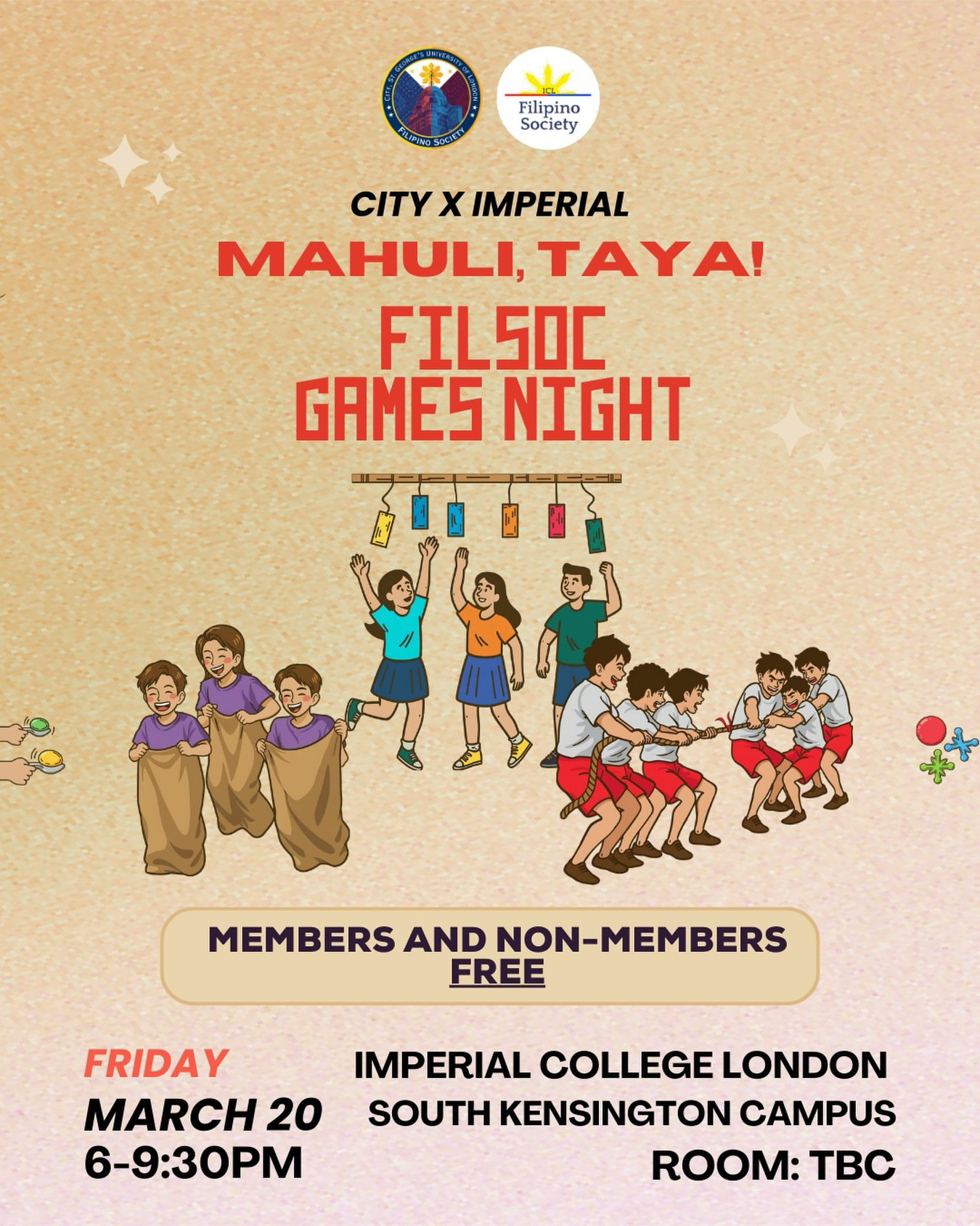 Mahuli, Taya! FilSoc Games Night